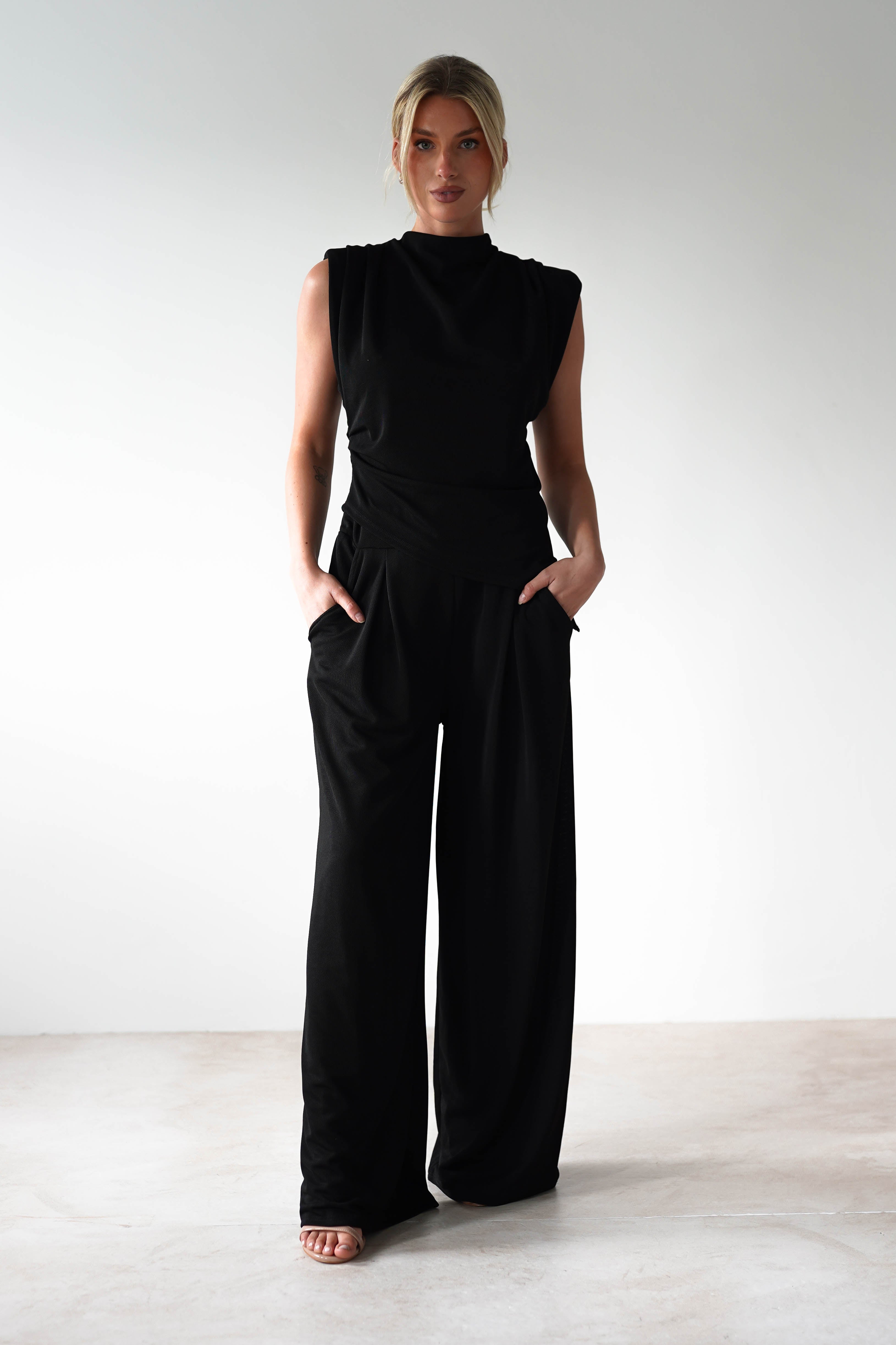 Mina Strechy 2 Piece Set | Black | Oh Hello Clothing | ONE SIZE | 8 - 12