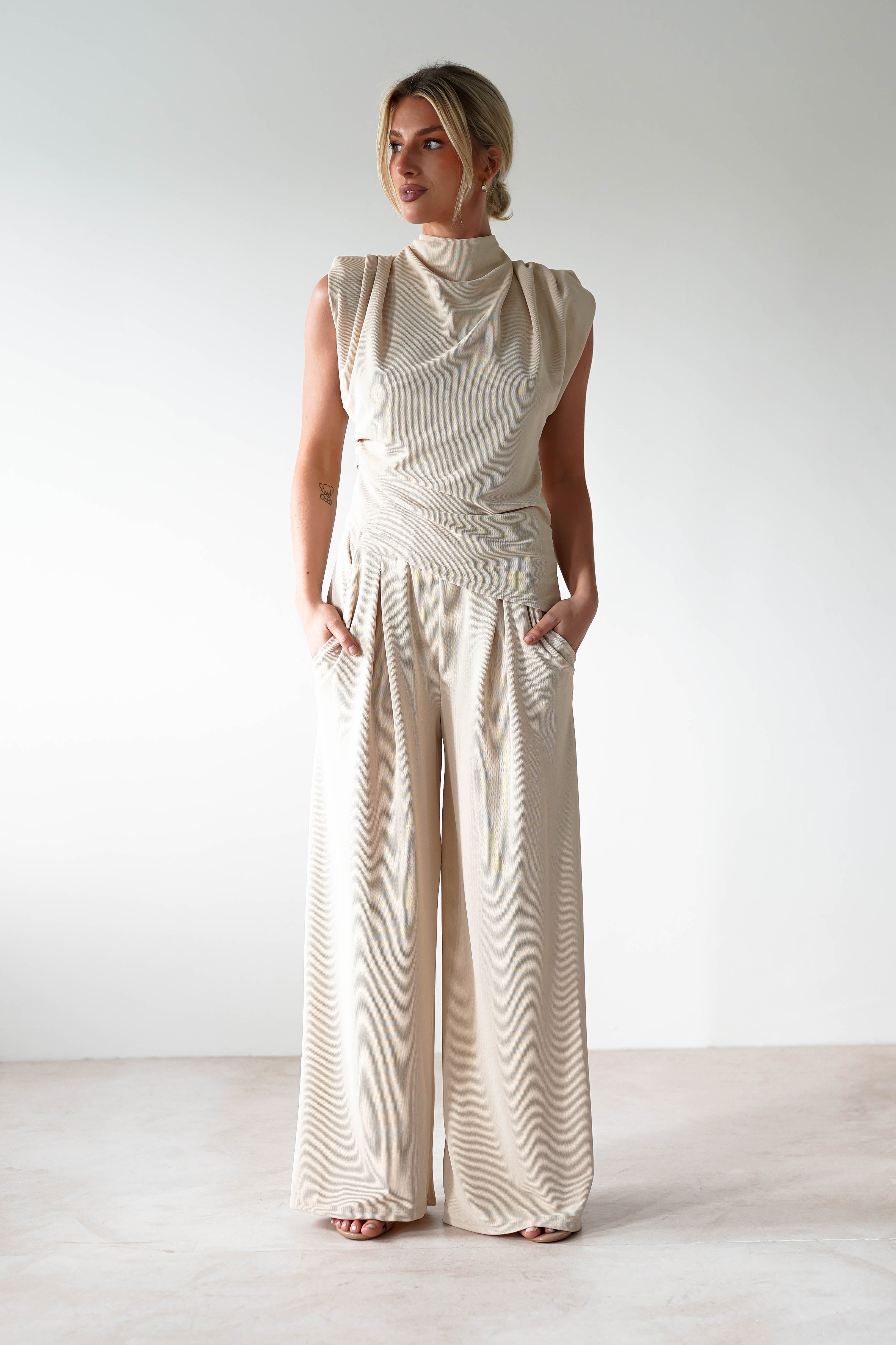 Mina Strechy 2 Piece Set | Cream | Oh Hello Clothing | ONE SIZE | 8 - 12