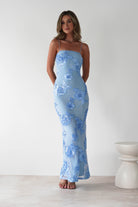 Alvana Floral Appliqué Maxi Dress | Blue | Oh Hello Clothing | S (8)