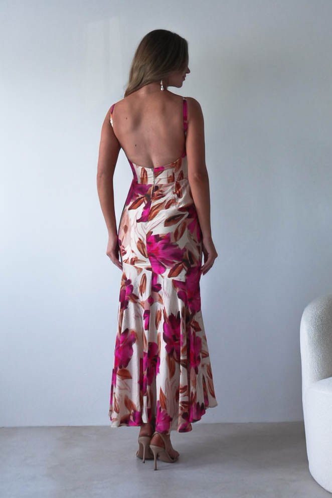 Amari Floral Print Midaxi Dress | Mixed Print | Oh Hello Clothing | XS (6)