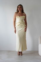 Faith Ruffle Cotton Maxi Dress | Yellow | Oh Hello Clothing | XS (6)