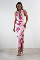 Emmaline Floral Bodycon Maxi Dress | Pink | Oh Hello Clothing | XS (6)