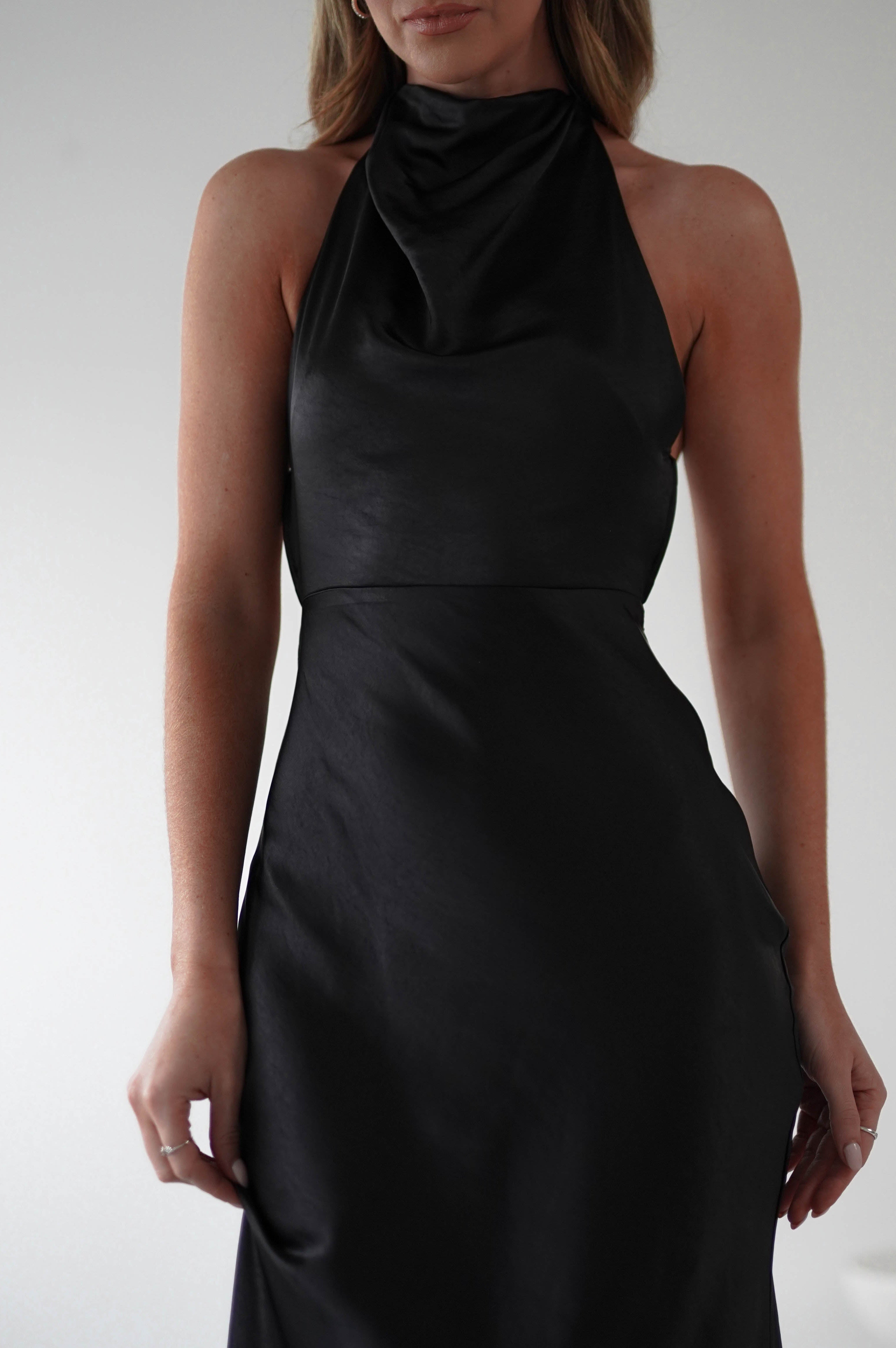 Capriana Pearl Back Maxi Dress | Black | Oh Hello Clothing | XS (6)