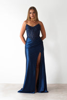 Caspian Embellished Bodycon Gown | Navy | Oh Hello Clothing | XXS (4)
