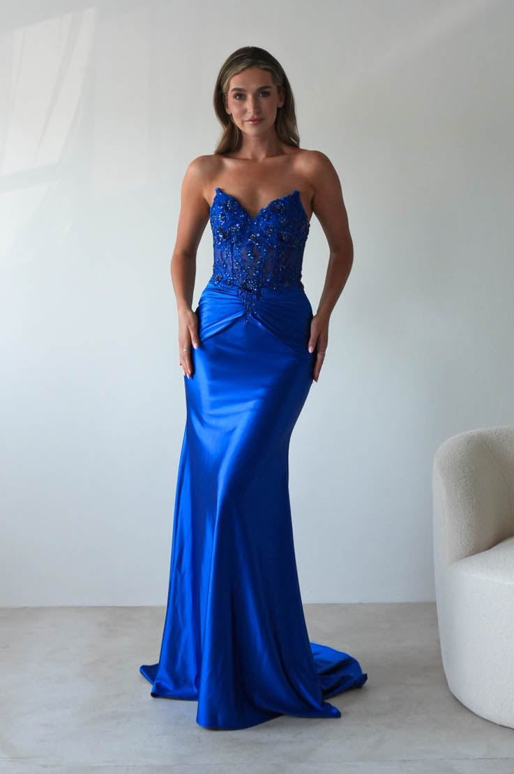 Raquel Bodycon Embellished Gown | Royal Blue | Oh Hello Clothing | S (8)