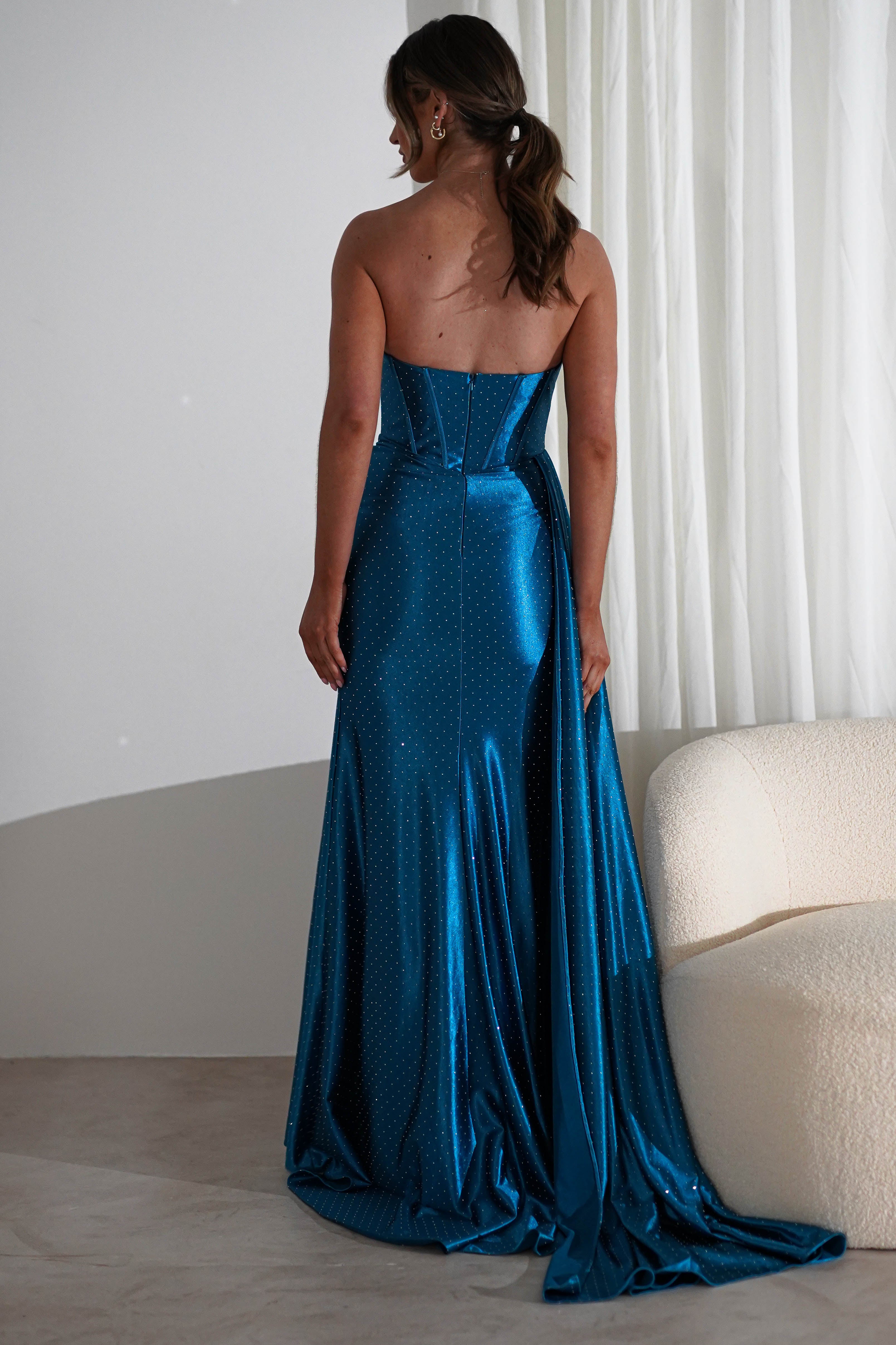 Pranvera Embellished Luxurious Gown | Peacock | Oh Hello Clothing | XS (6)