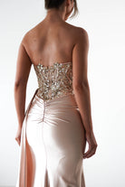 Saraya Bodycon Embellished Gown | Gold | Oh Hello Clothing | XS (6)