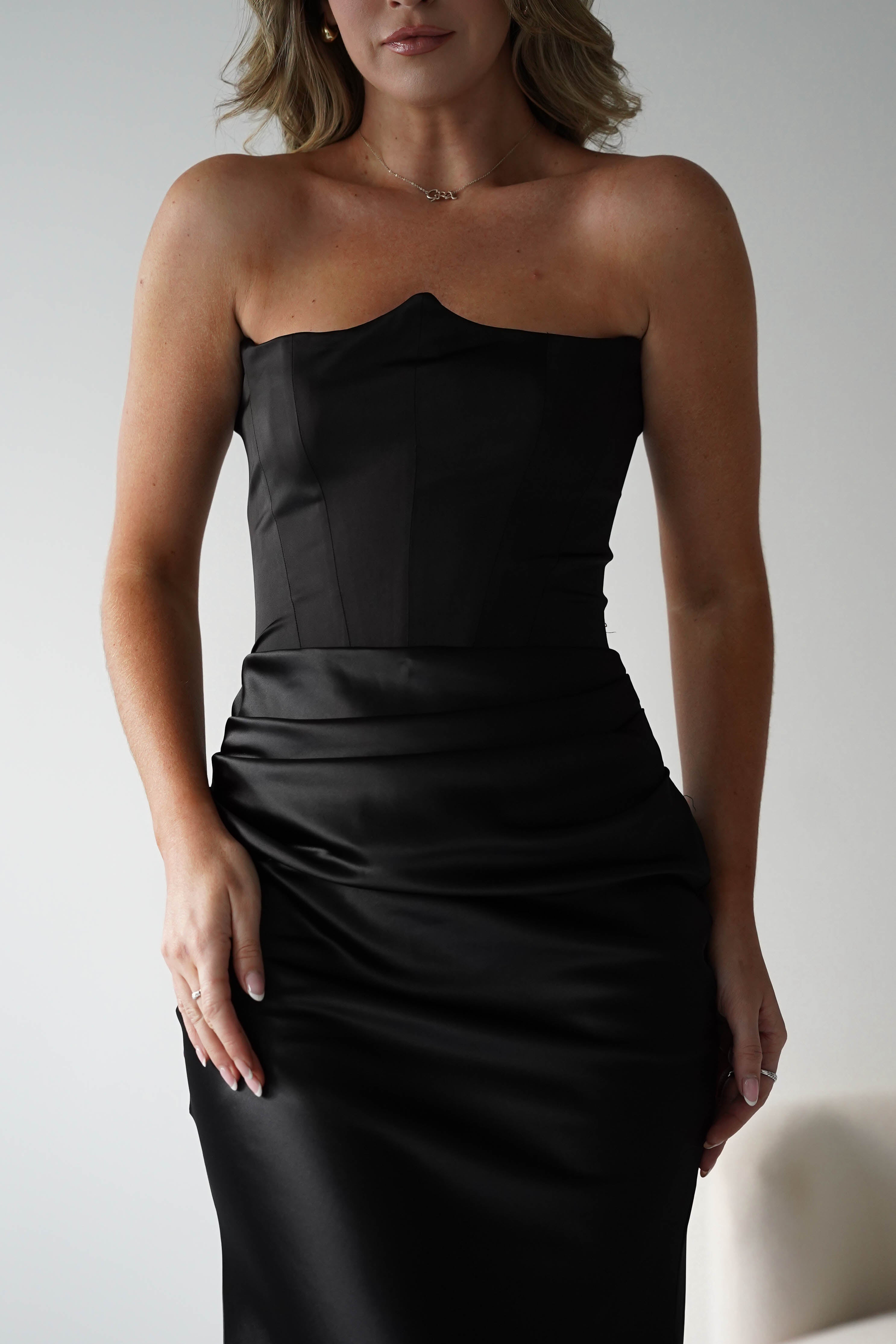 Cinderella Dresses 1*DONE -CINDERALLA-T816- CORSET BLACK GOWN