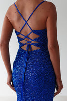 Clarisse Bodycon Sequin Gown | Royal Blue - Oh Hello Clothing