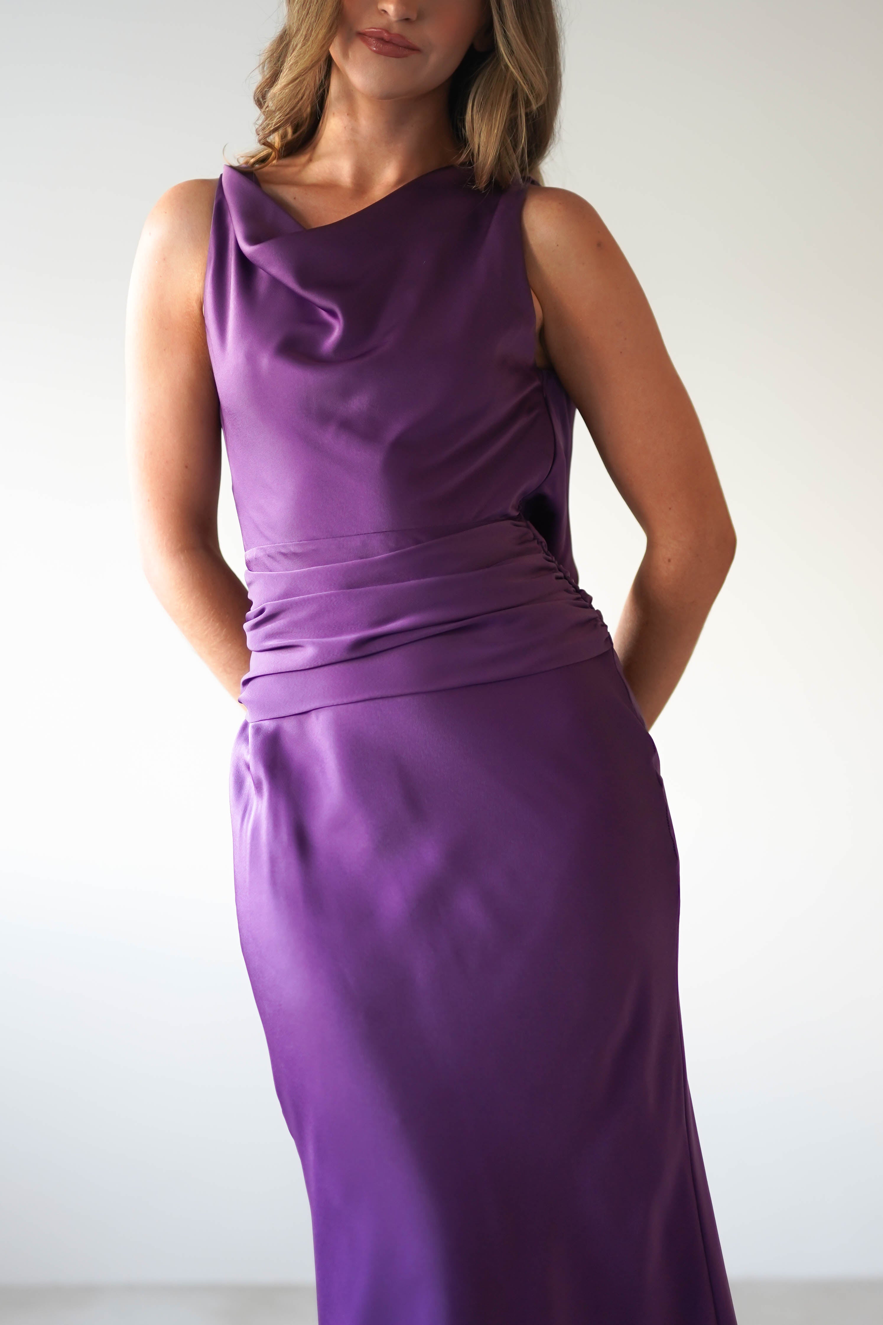 River Backless Maxi Dress | Deep Purple