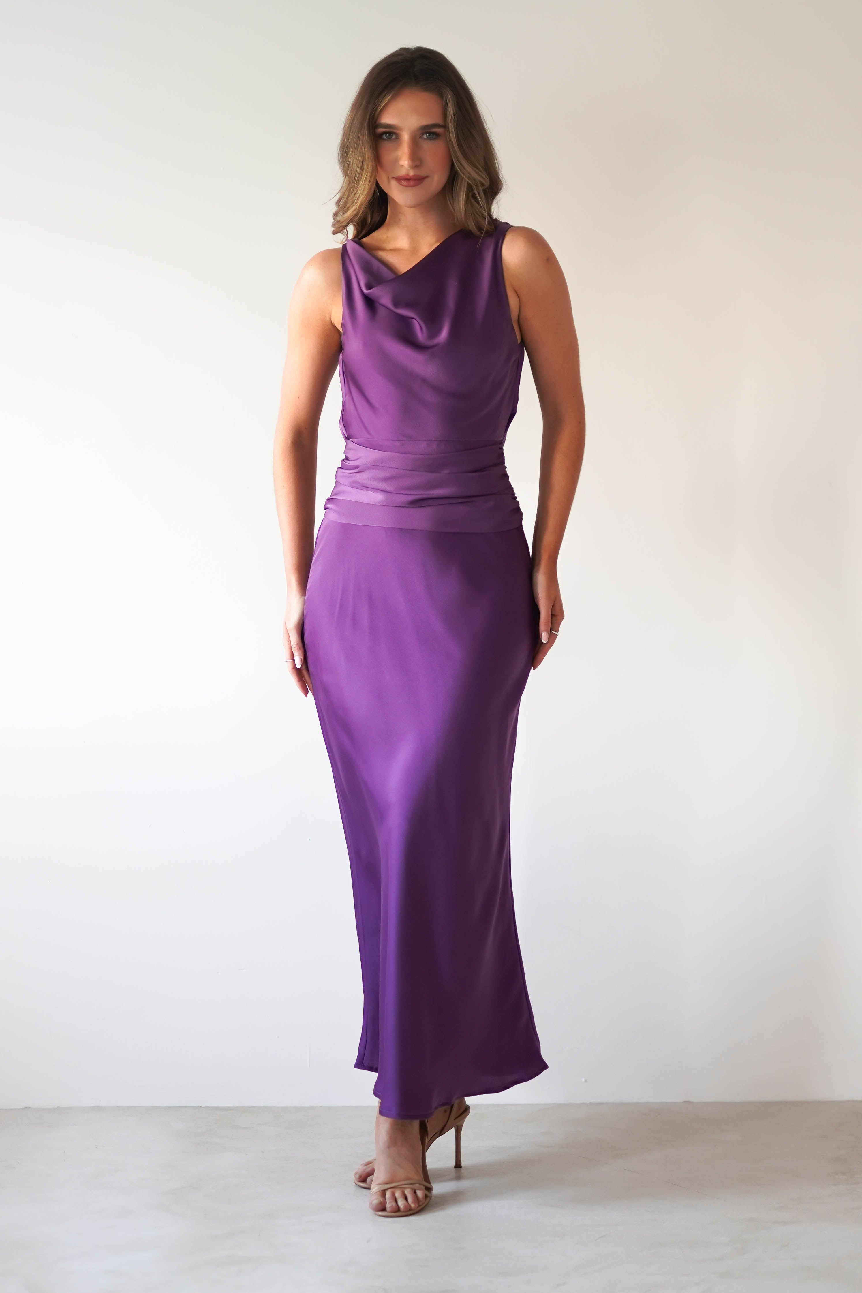 River Backless Maxi Dress | Deep Purple