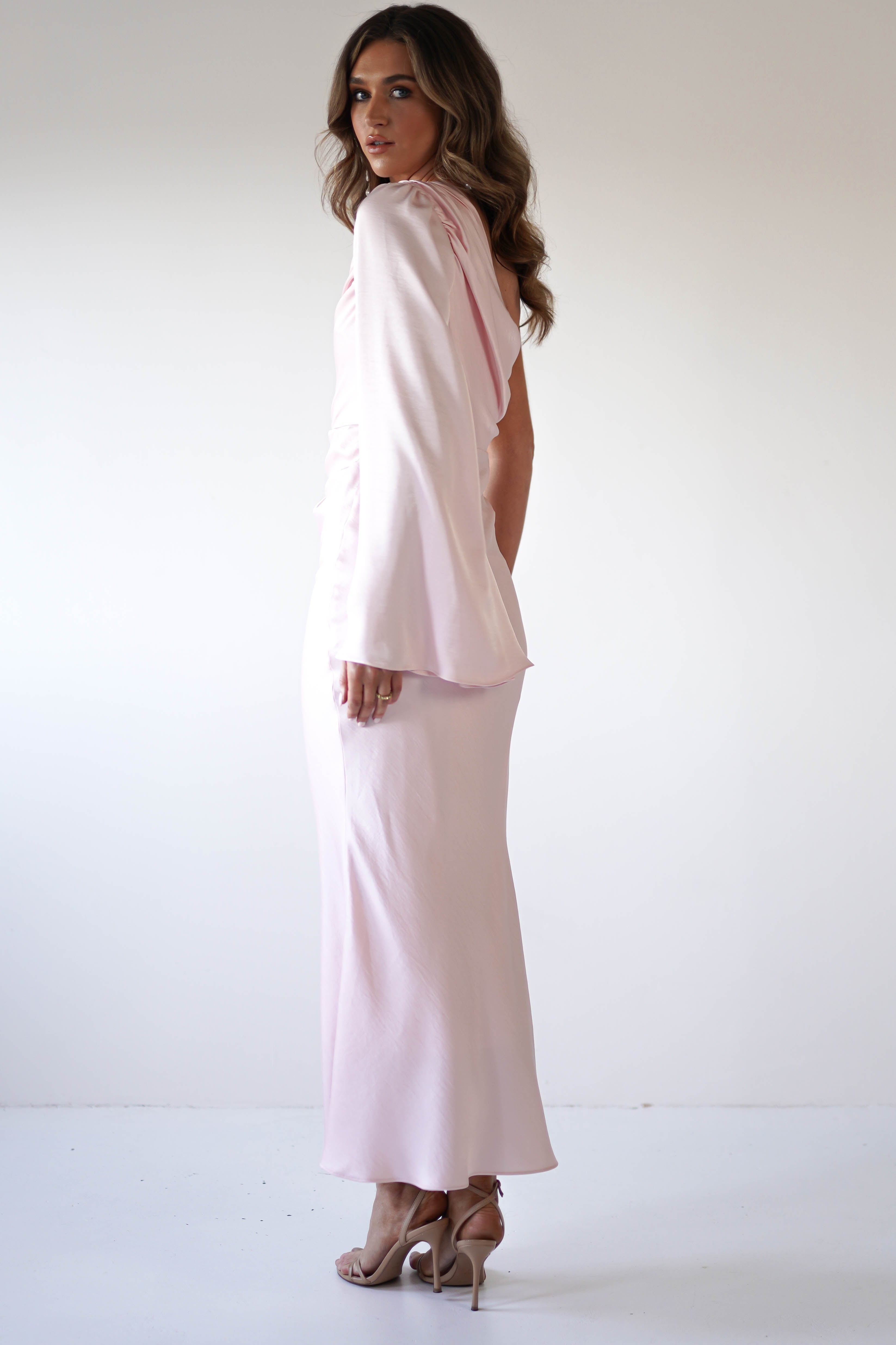Sylvana Silky Maxi Dress | Pink - Oh Hello Clothing