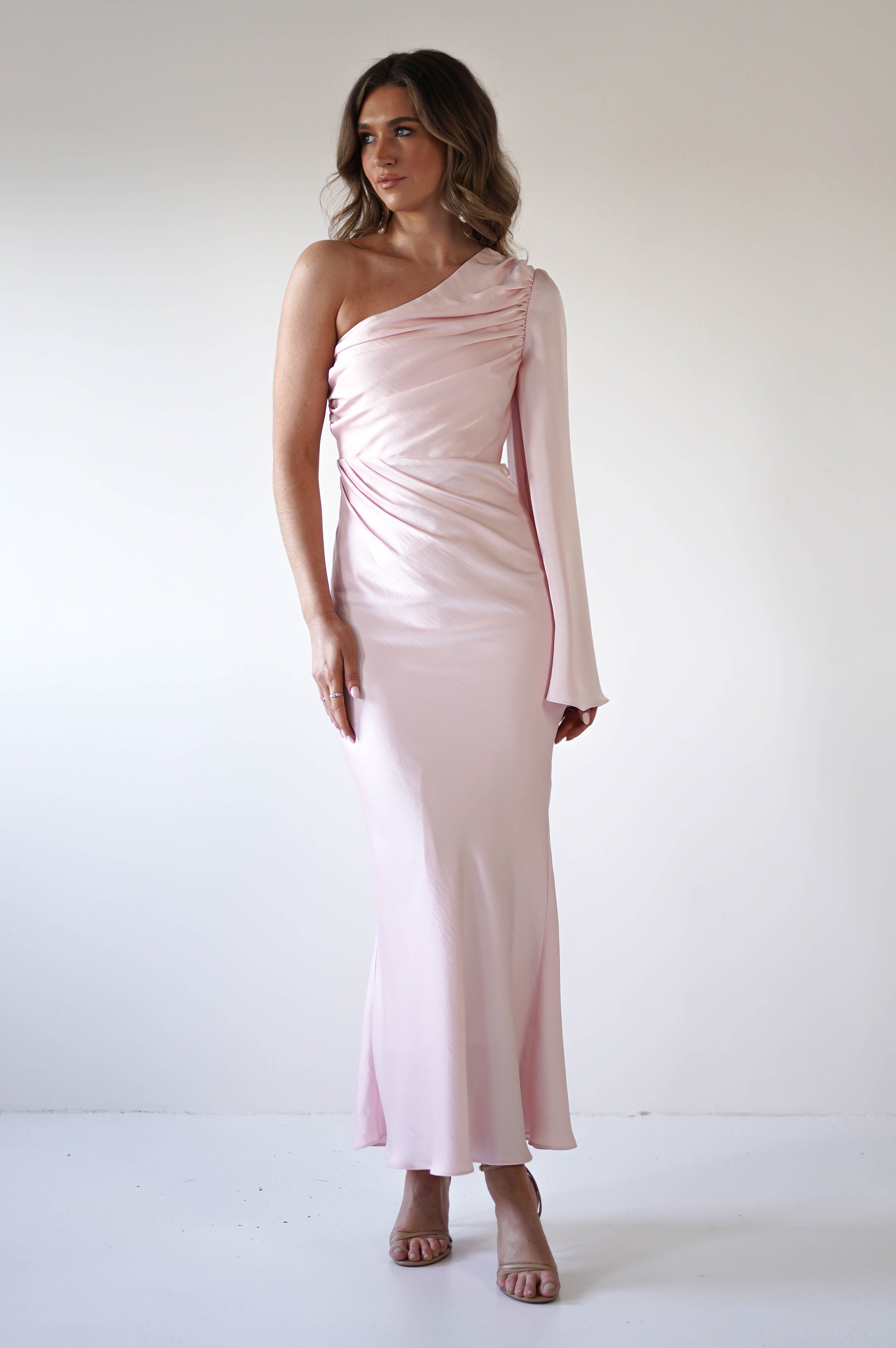 Sylvana Silky Maxi Dress | Pink - Oh Hello Clothing
