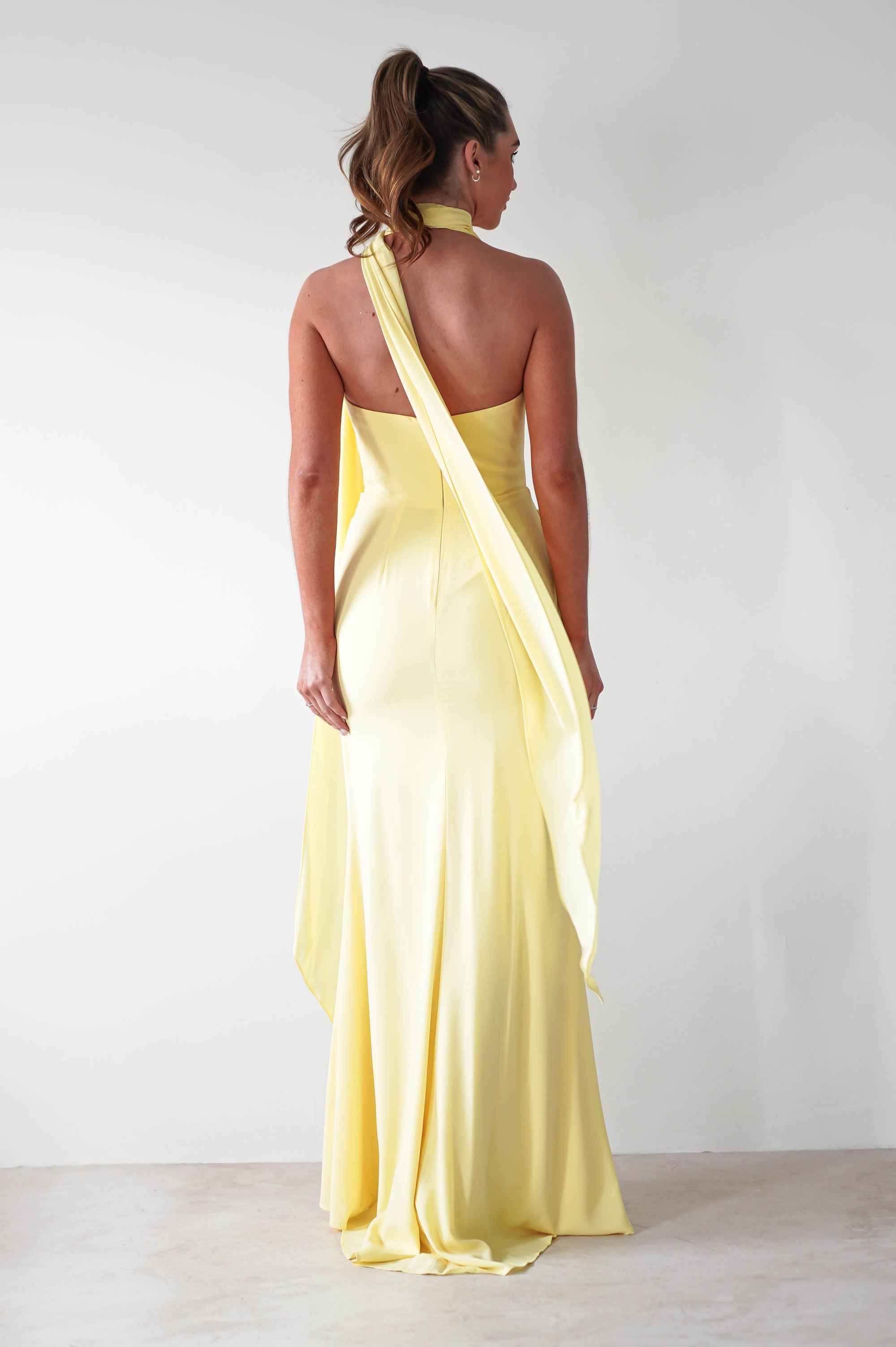Lisa Multiway Chiffon Gown | Yellow - Oh Hello Clothing