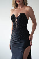 Perla Embellished Gown | Black | Oh Hello Clothing | XS (6)