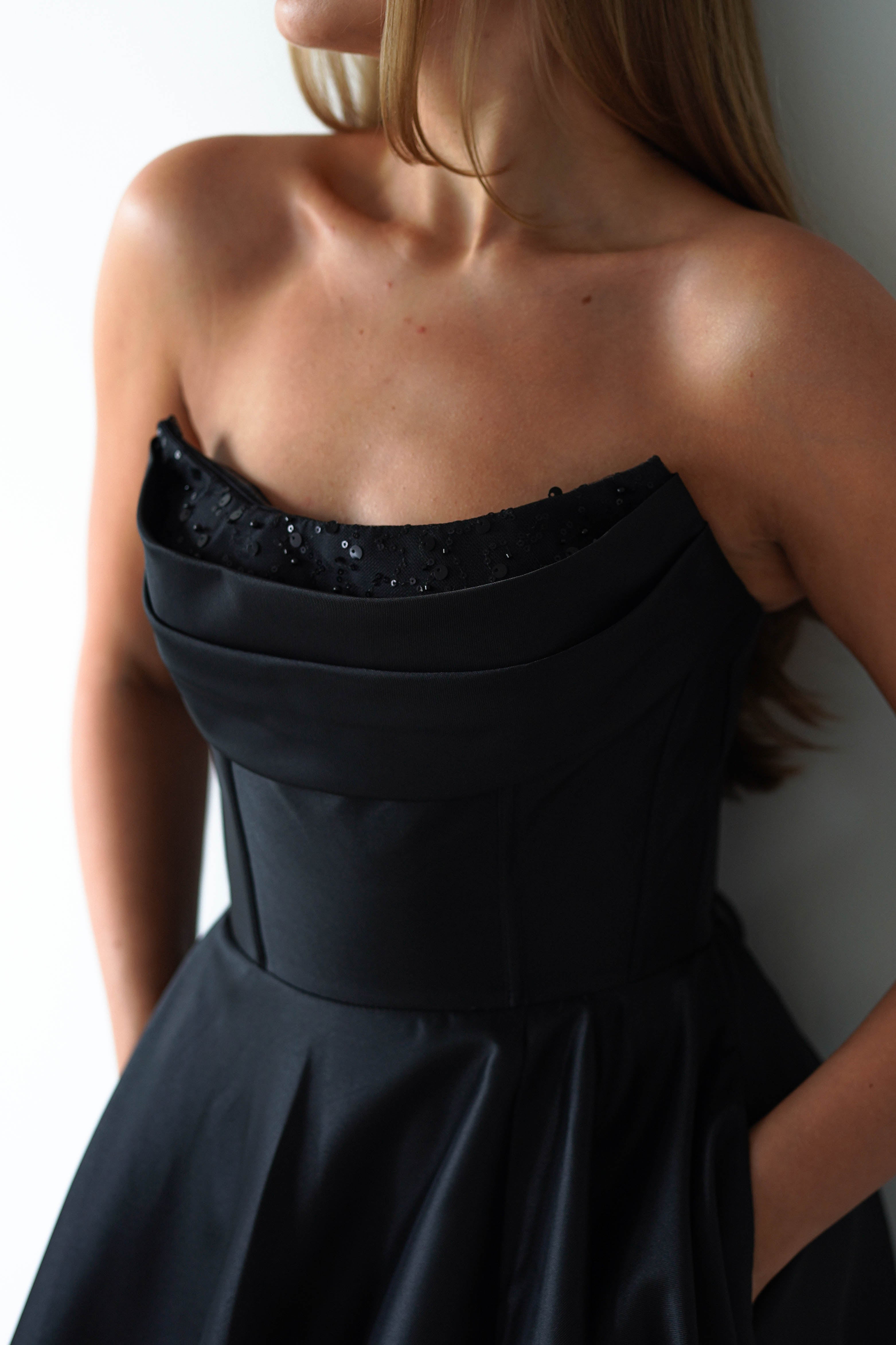 Pepper Strapless A - Line Maxi Gown | Black | Oh Hello Clothing | XS (6)
