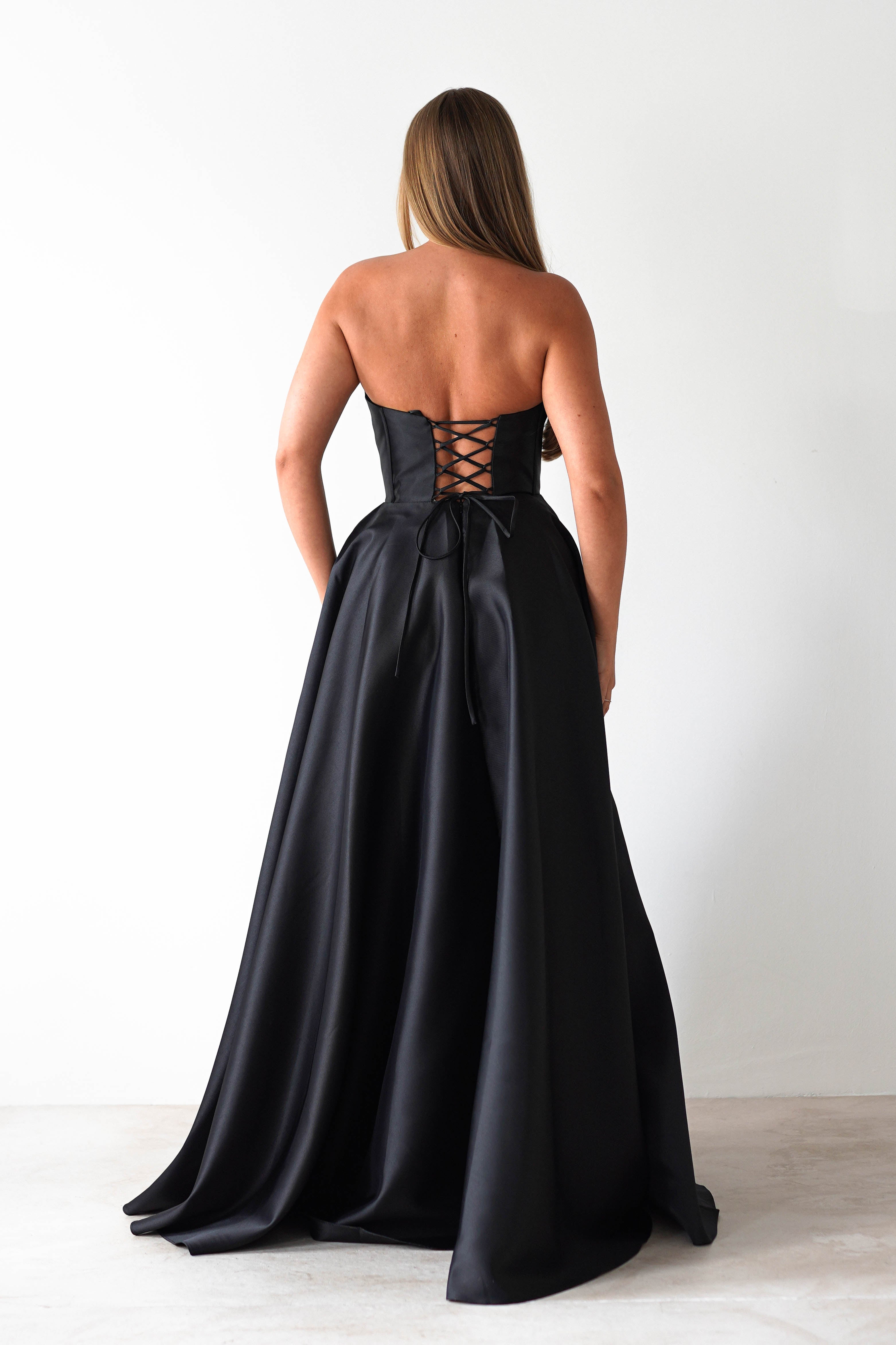Pepper Strapless A - Line Maxi Gown | Black | Oh Hello Clothing | XS (6)