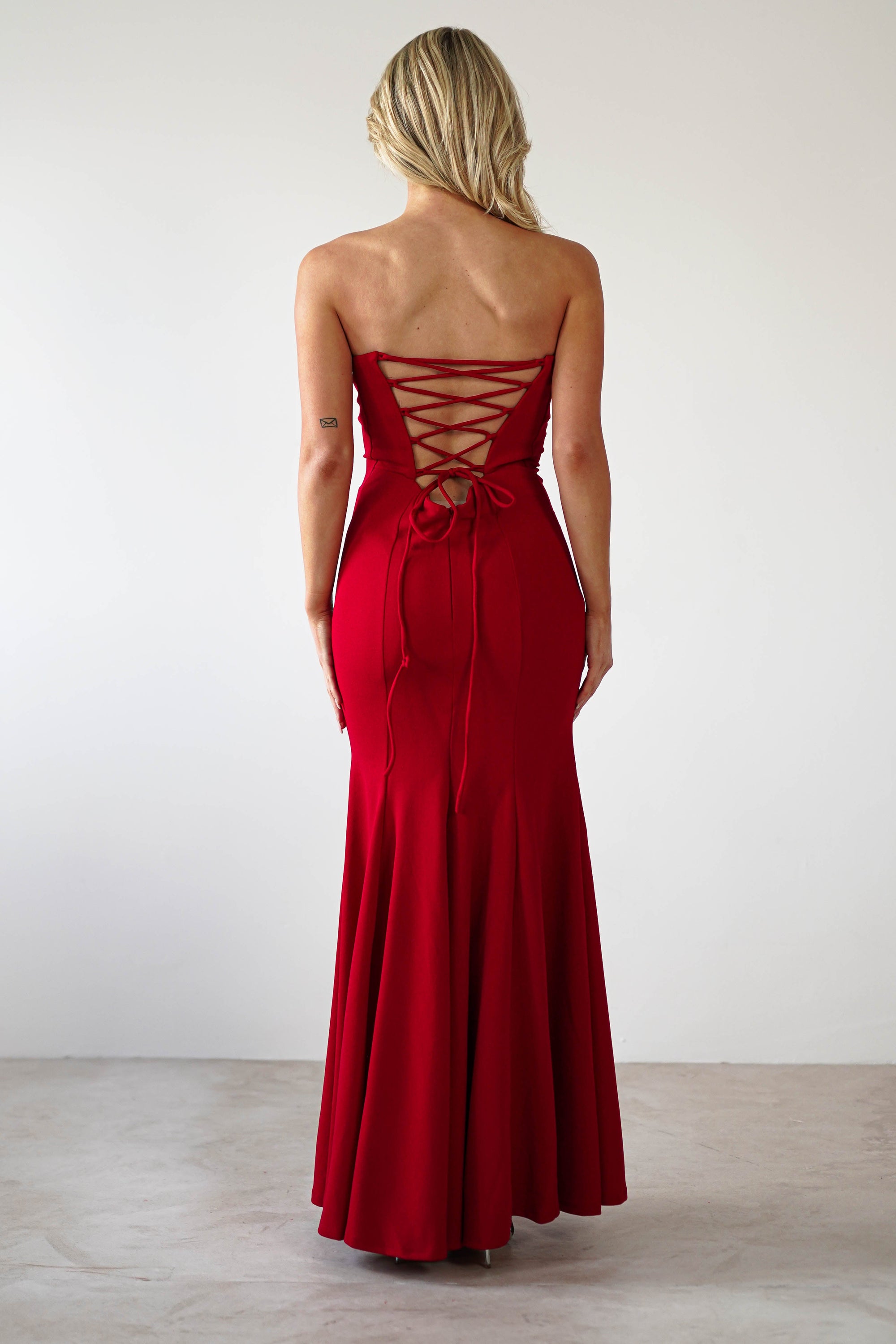 Charla Bodycon Maxi Gown | Red - Oh Hello Clothing