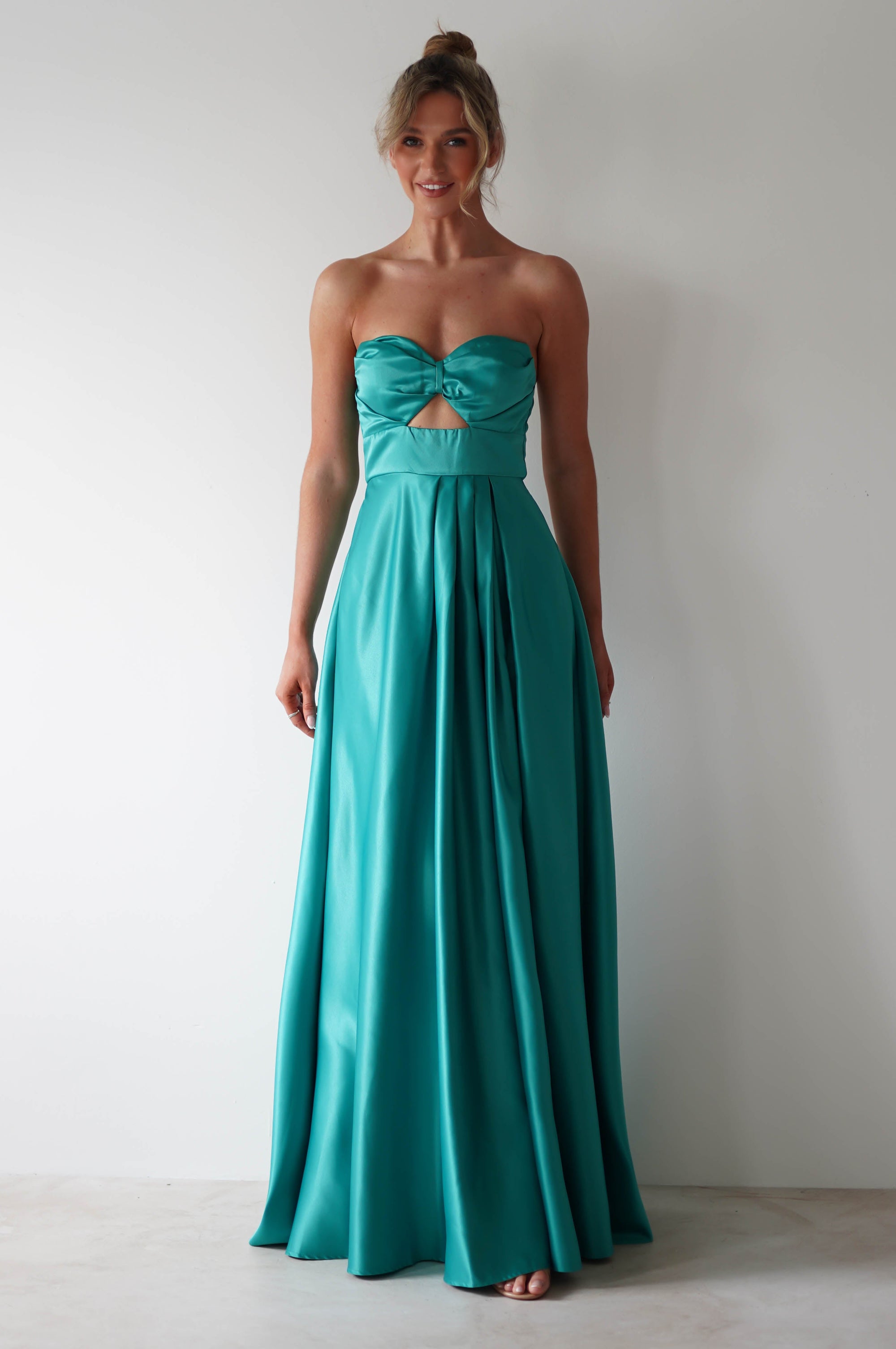 Ava Strapless Maxi Dress | Green | Oh Hello Clothing | S (8)