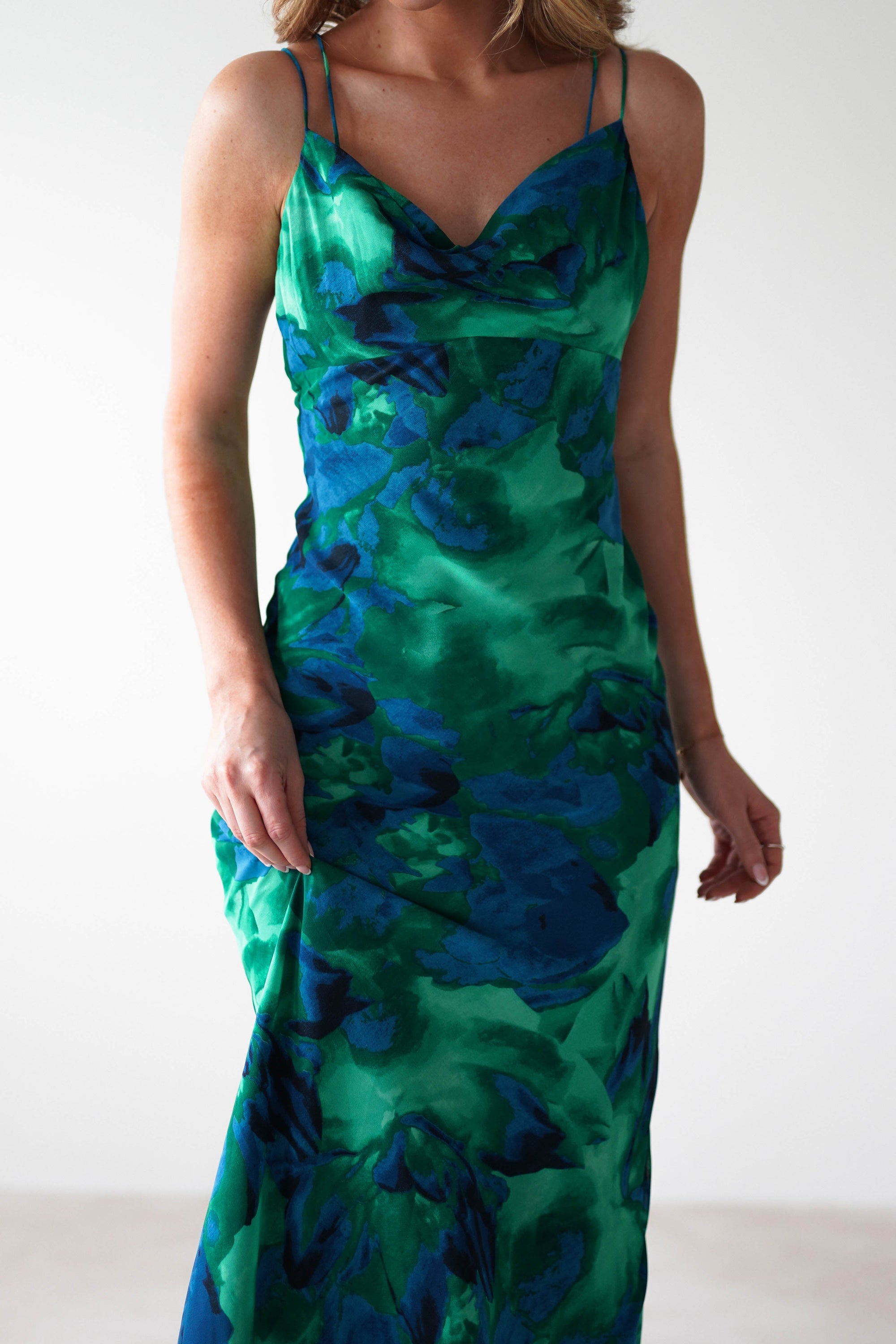 Bali Printed Midi Dress | Green Print | Oh Hello Clothing | XS (6)