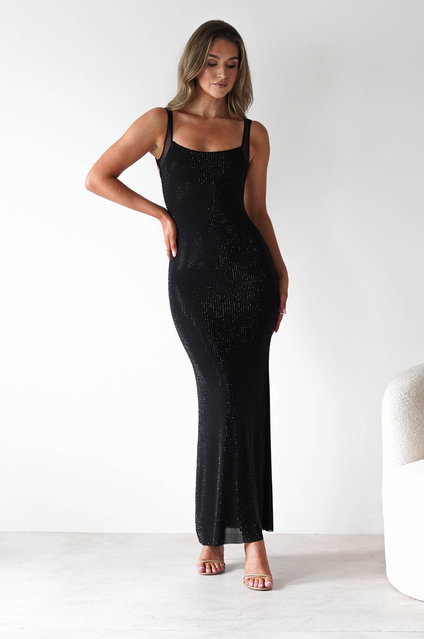 Billini Bodycon Backless Maxi Dress | Black | Oh Hello Clothing | S (8)