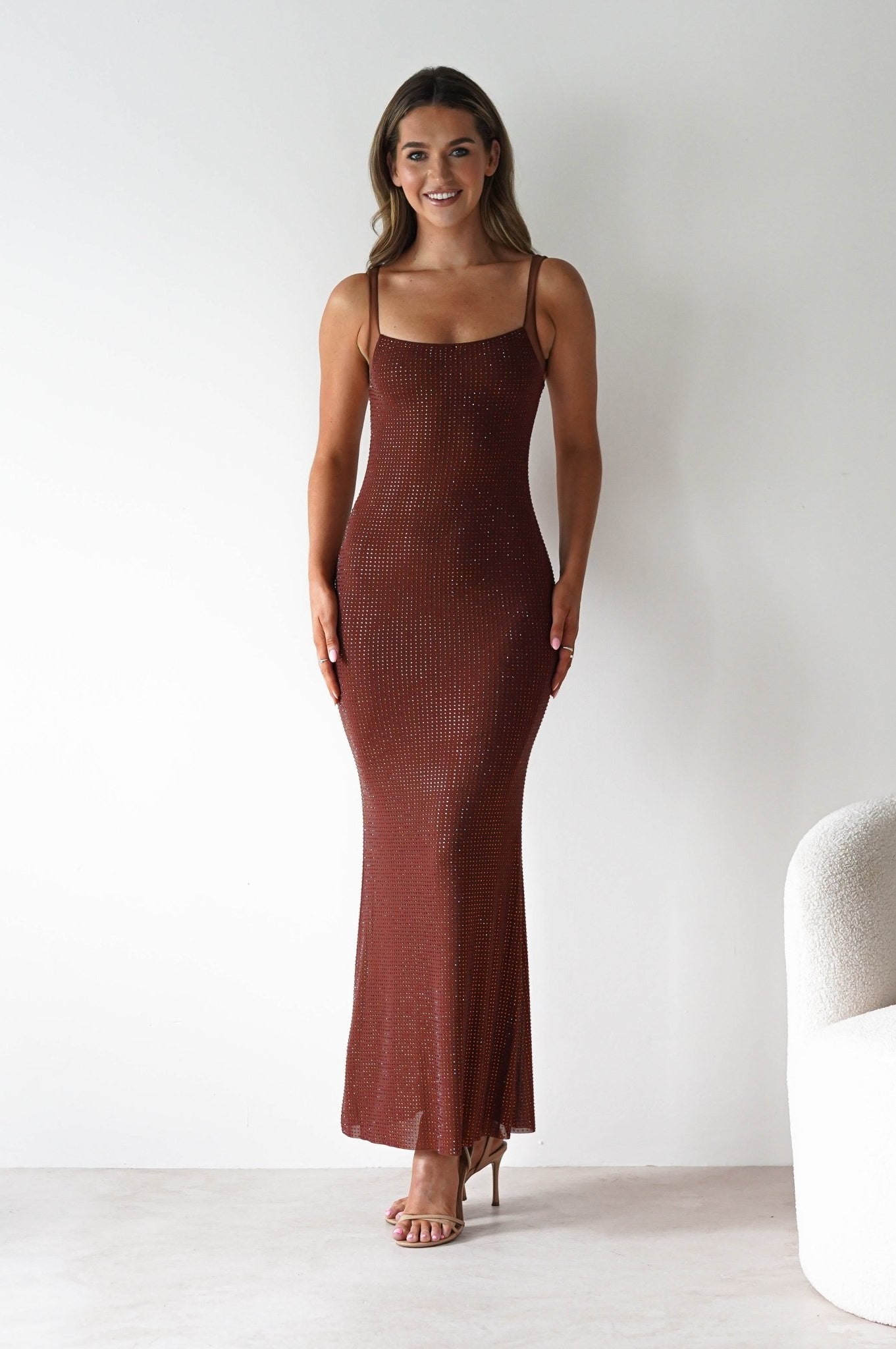 Billini Bodycon Backless Maxi Dress | Brown | Oh Hello Clothing | S (8)