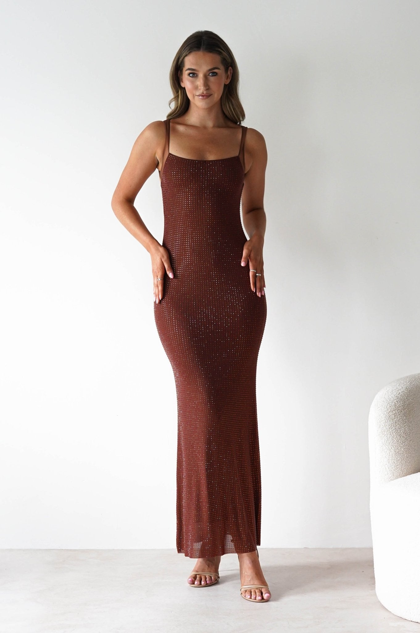 Billini Bodycon Backless Maxi Dress | Brown | Oh Hello Clothing | S (8)