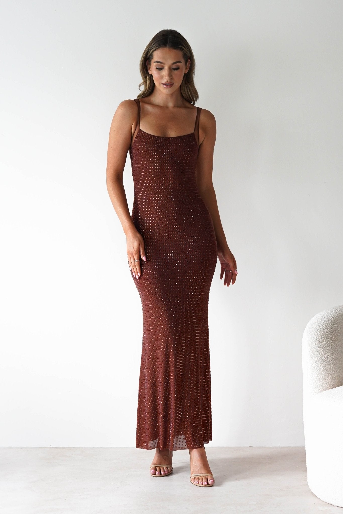 Billini Bodycon Backless Maxi Dress | Brown | Oh Hello Clothing | S (8)