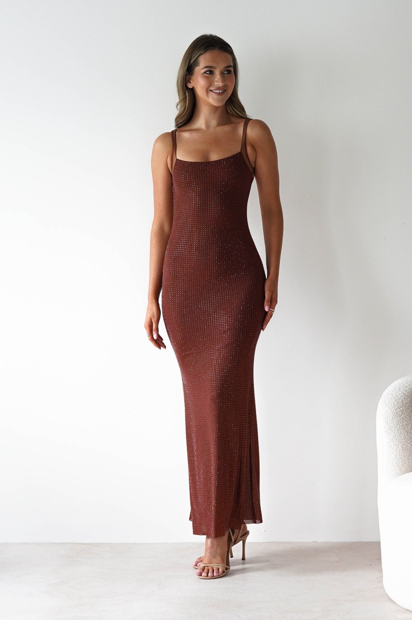 Billini Bodycon Backless Maxi Dress | Brown | Oh Hello Clothing | S (8)
