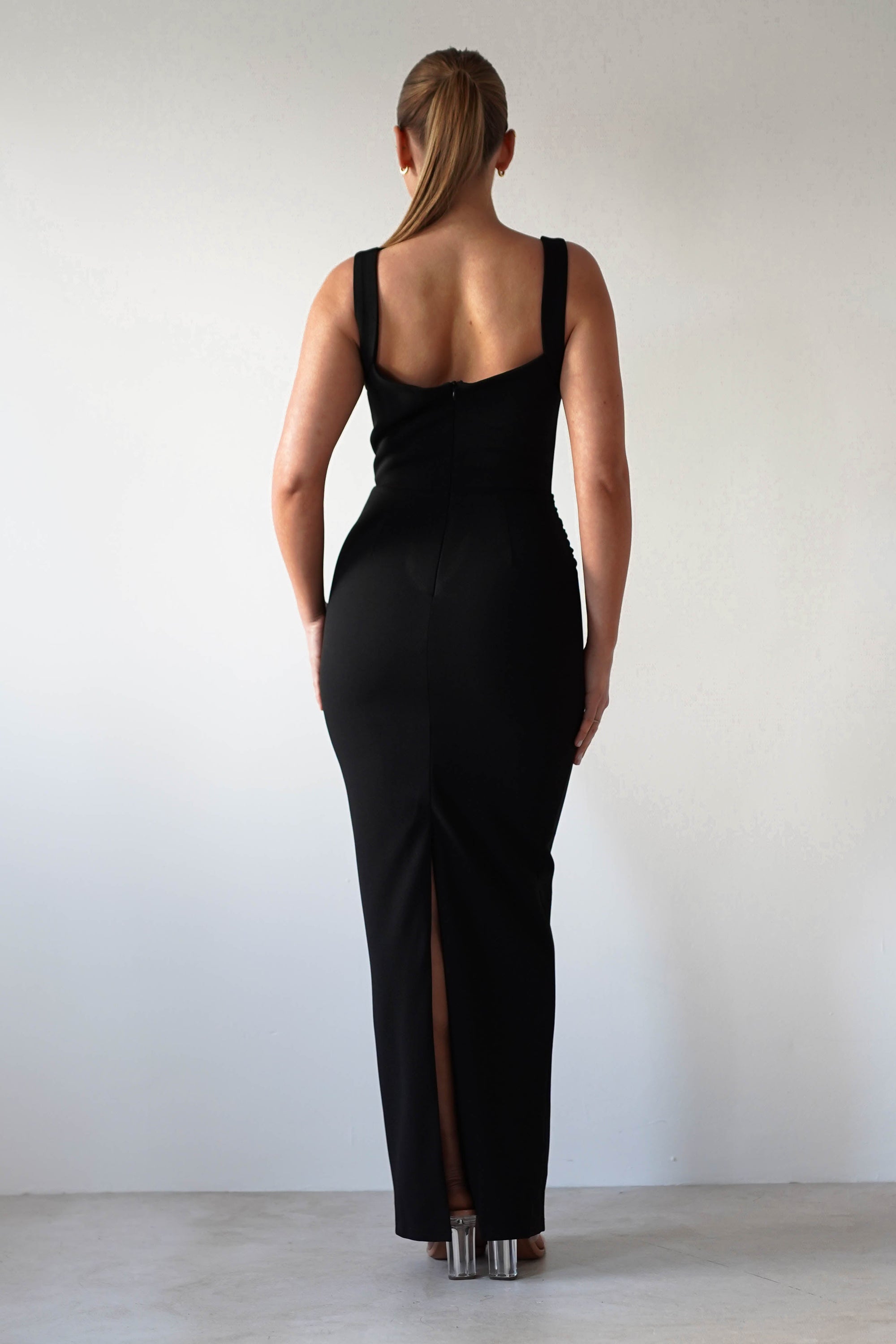Brooke Square Neck Maxi Dress | Black - Oh Hello Clothing