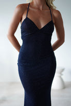 Cataleya Rhinestone Bodycon Gown | Navy | Oh Hello Clothing | XS (6)