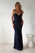 Cataleya Rhinestone Bodycon Gown | Navy | Oh Hello Clothing | XS (6)