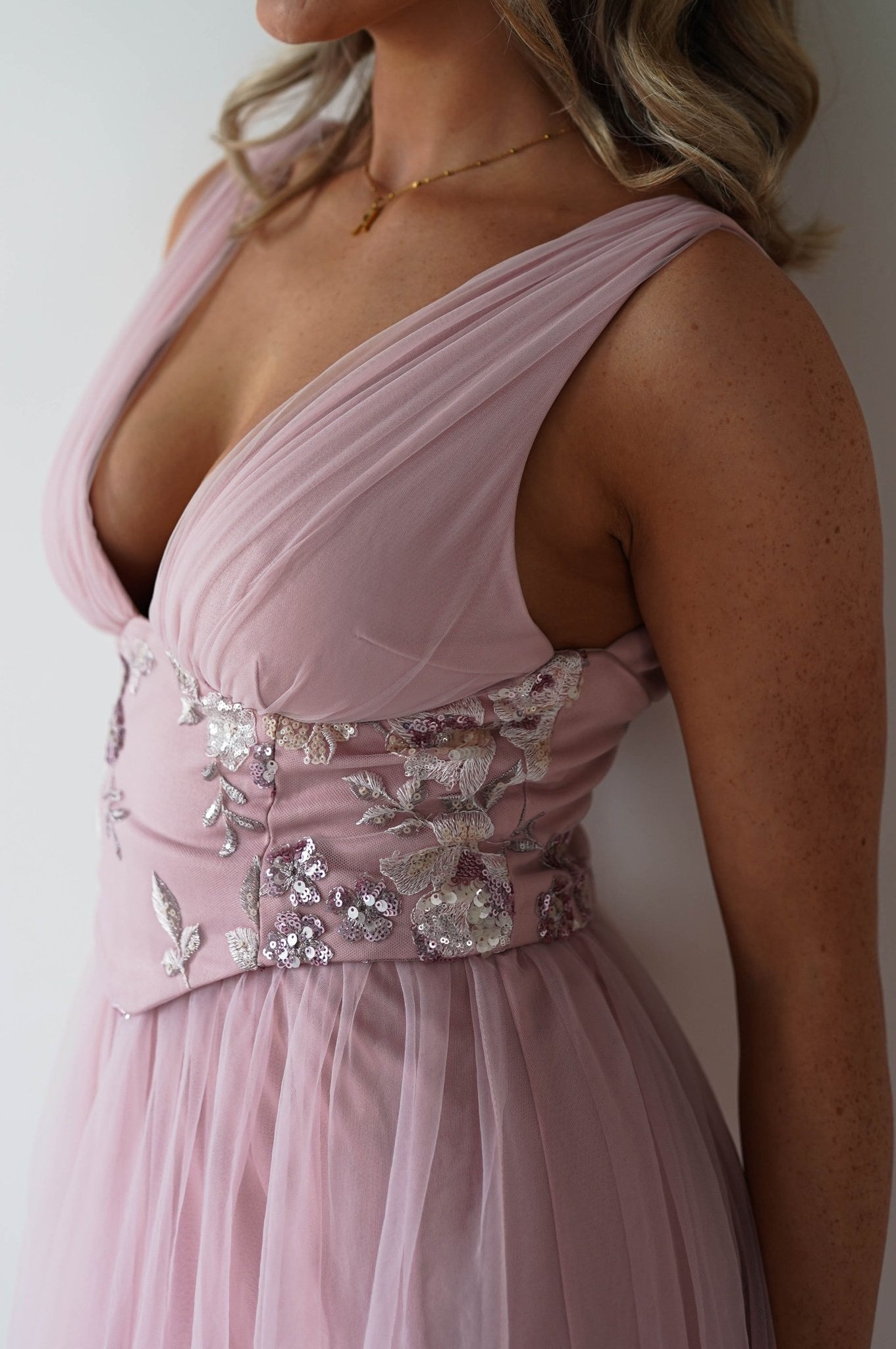 Cecilia Tulle Maxi Dress | Blush Pink | Oh Hello Clothing | S (8)