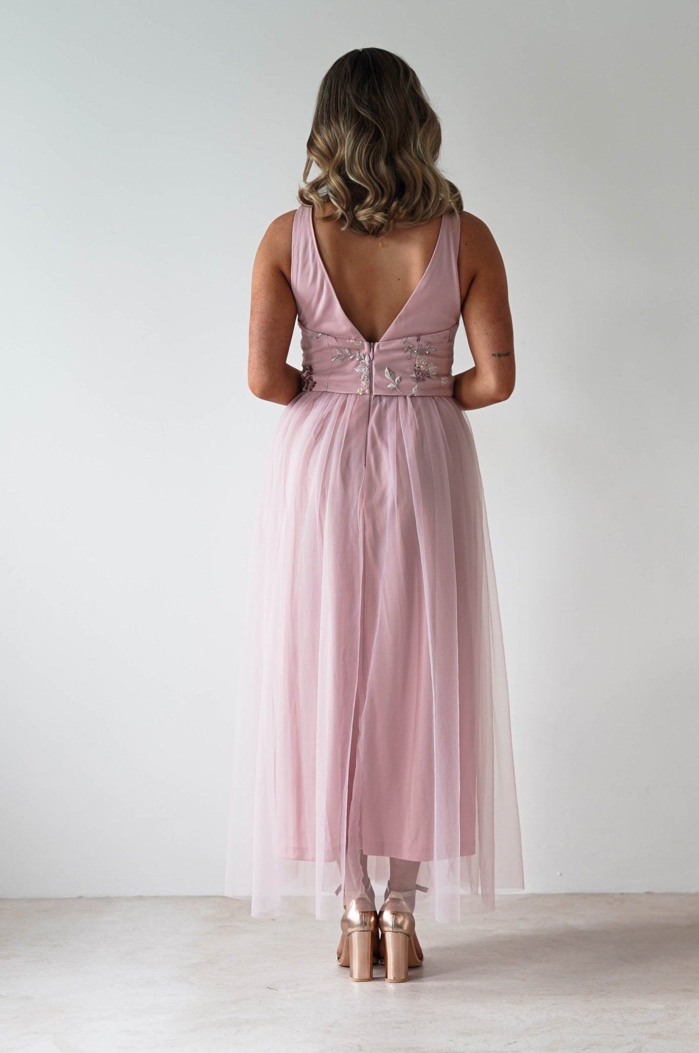 Cecilia Tulle Maxi Dress | Blush Pink | Oh Hello Clothing | S (8)
