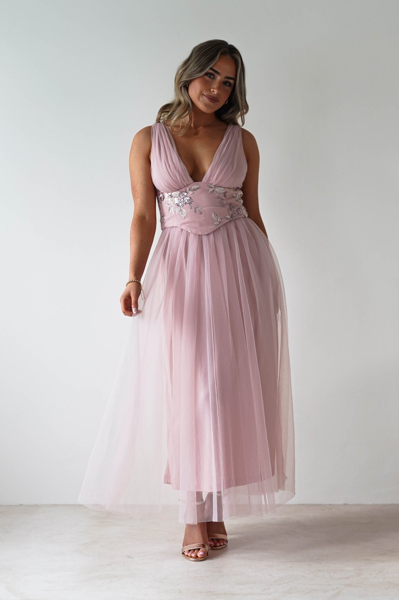 Cecilia Tulle Maxi Dress | Blush Pink | Oh Hello Clothing | S (8)
