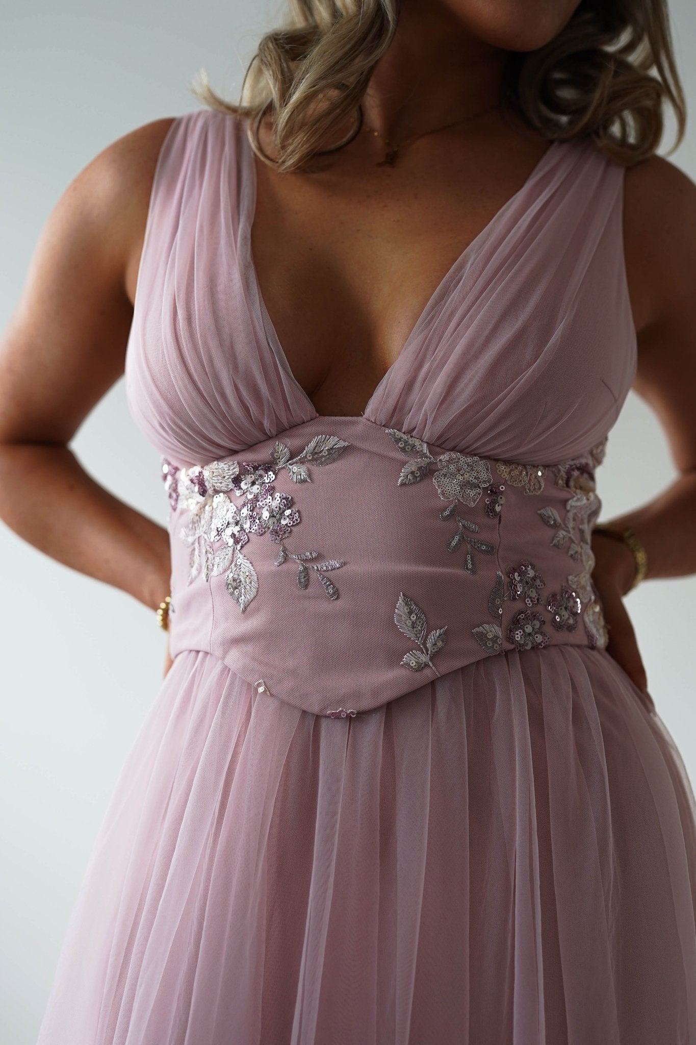 Cecilia Tulle Maxi Dress | Blush Pink | Oh Hello Clothing | S (8)