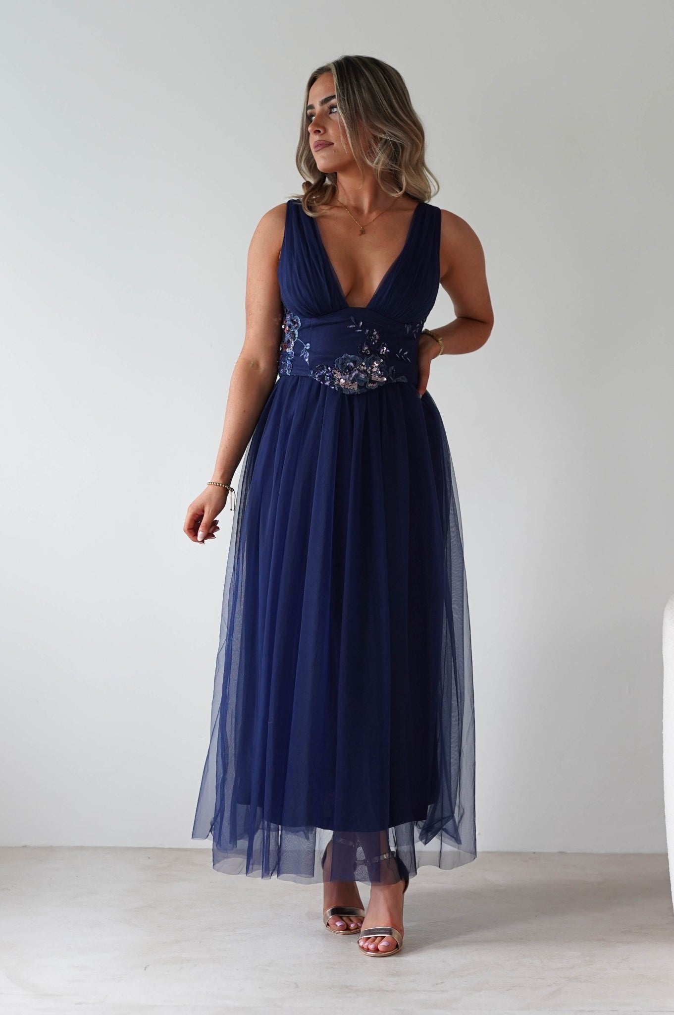 Cecilia Tulle Maxi Dress | Navy | Oh Hello Clothing | S (8)