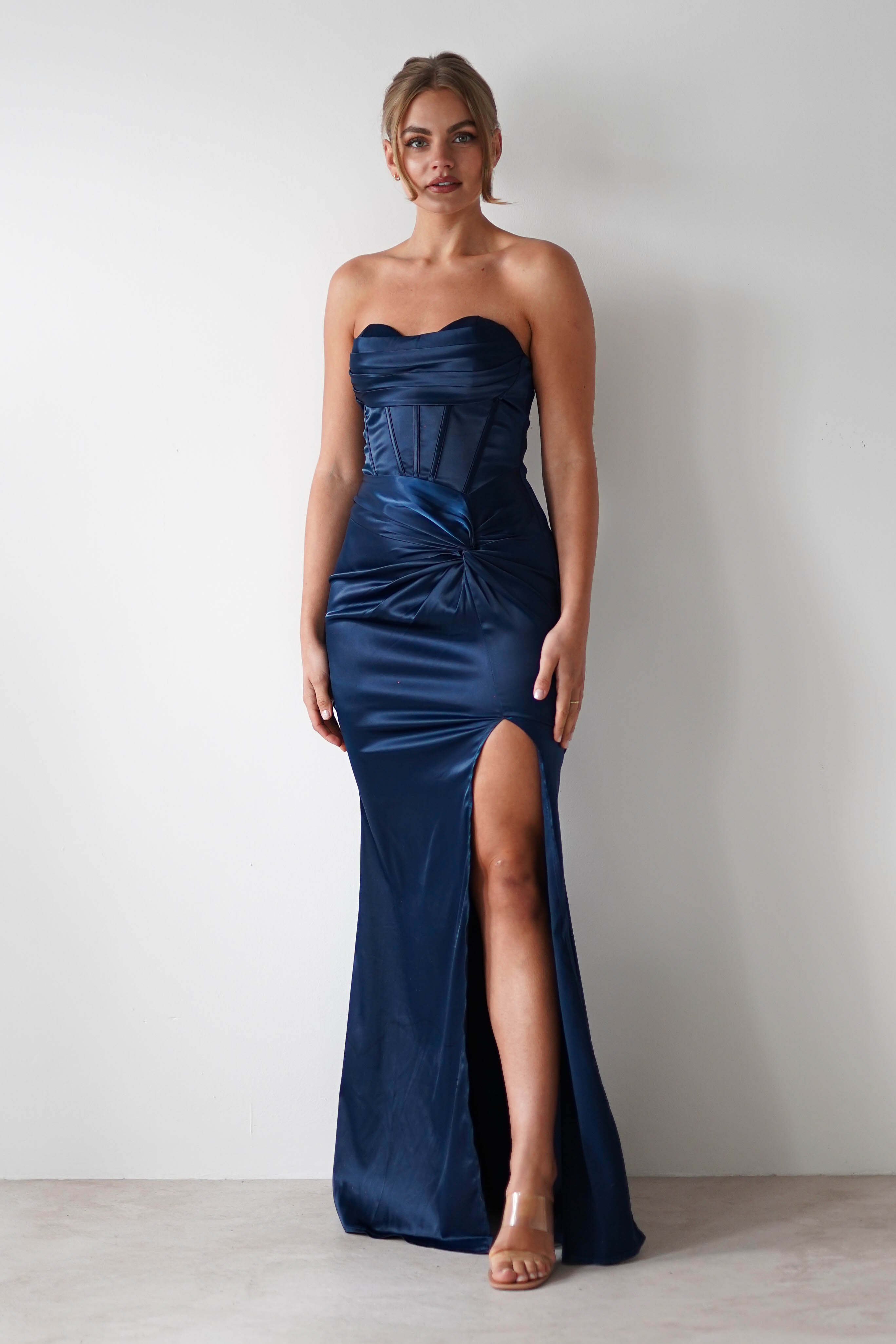 Clydee Soft Corset Maxi Gown | Navy | Oh Hello Clothing | S (8)