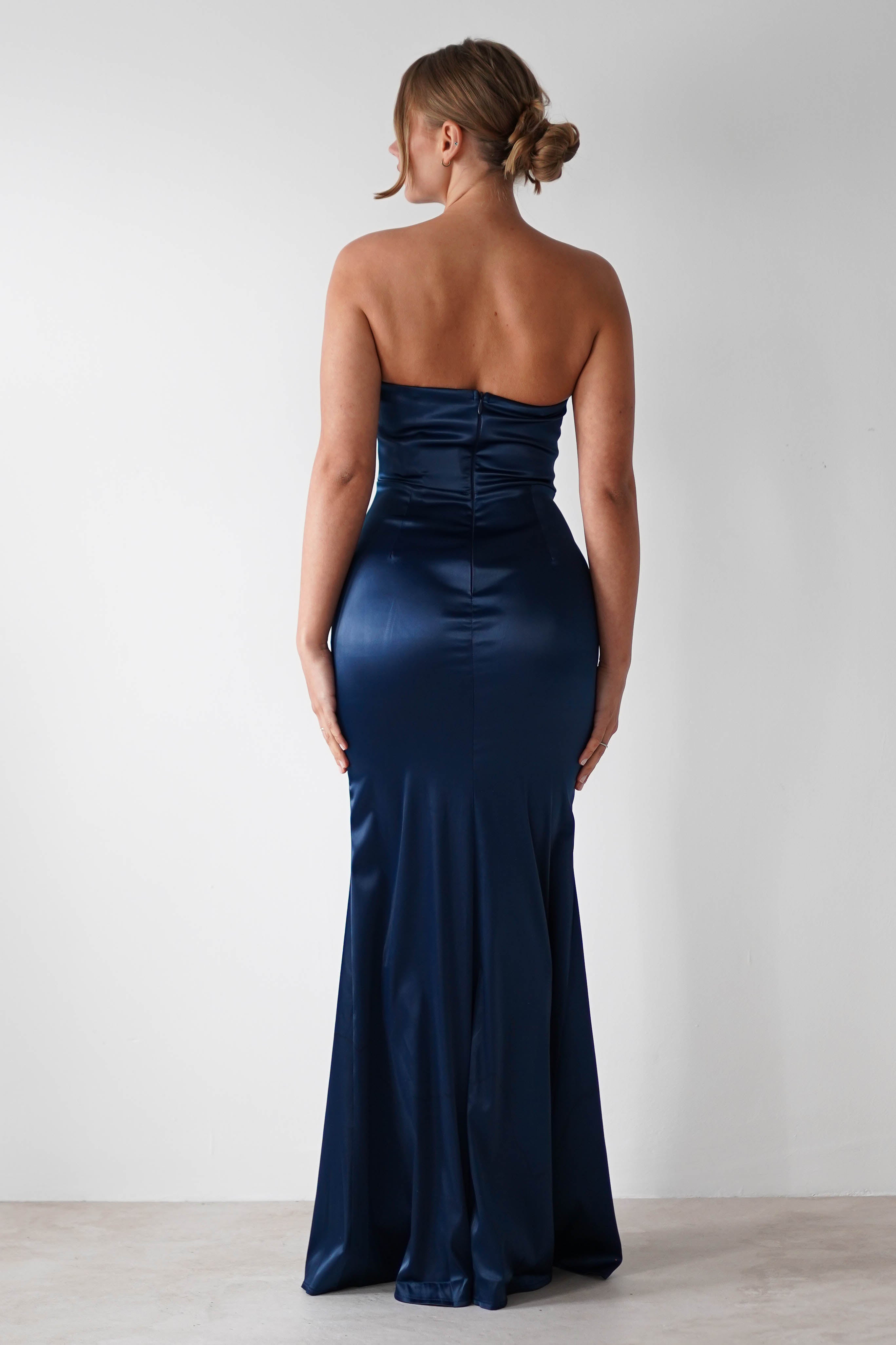 Clydee Soft Corset Maxi Gown | Navy | Oh Hello Clothing | S (8)