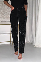 Coleen Sparkle Diamante Jeans | Black | Oh Hello Clothing | 34 (XS)