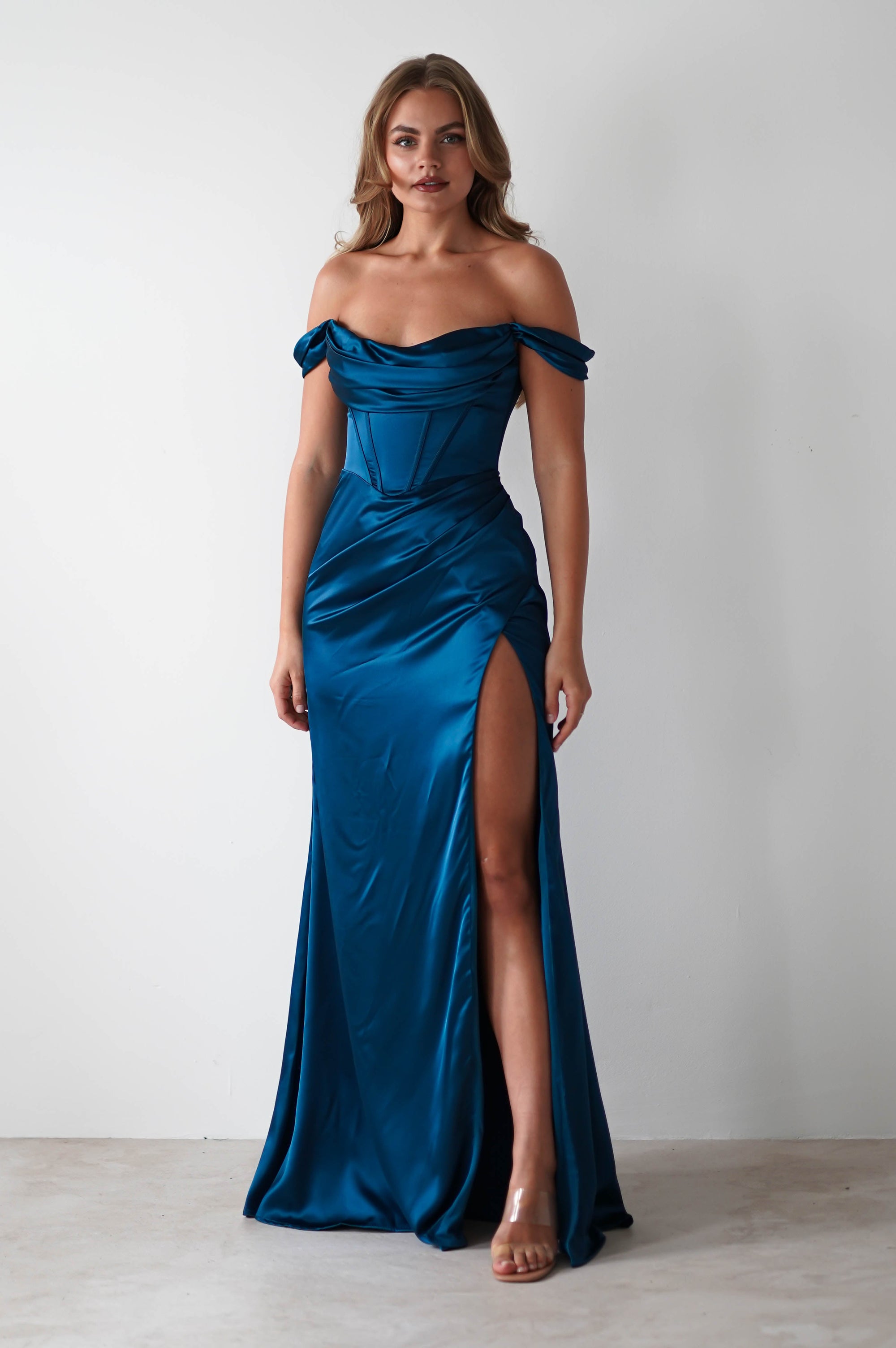Dionne Soft Coset Maxi Gown | French Navy | Oh Hello Clothing | S (8)