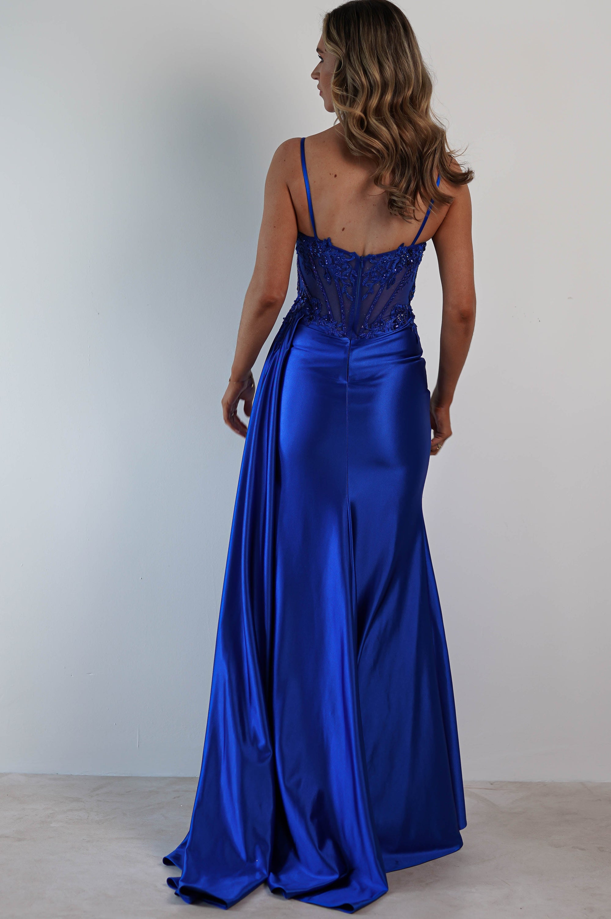Diva Embellished Corset Gown | Royal Blue | Oh Hello Clothing | XS (6)