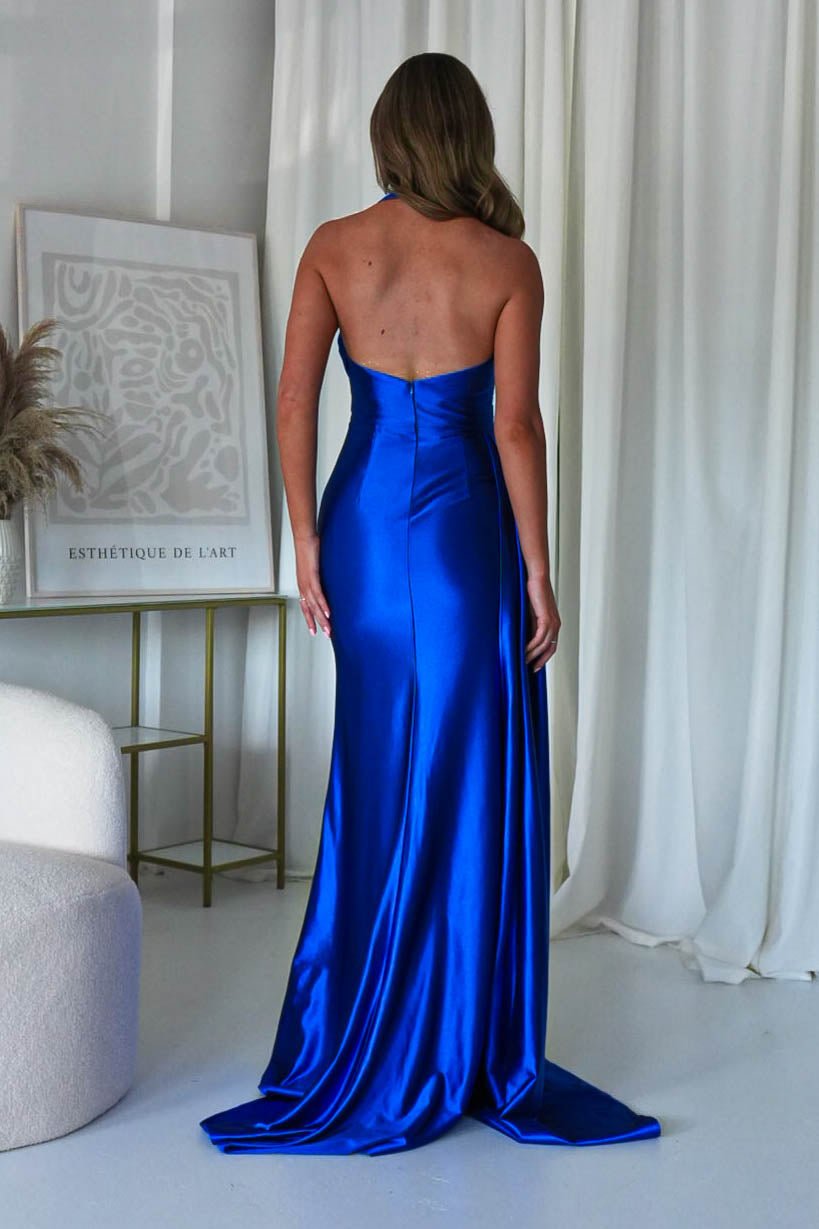 Daniella Halterneck Gown | Royal Blue | Oh Hello Clothing | XS (6)