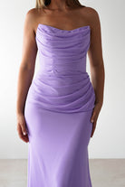 Caterina Strapless Maxi Dress | Lilac | Oh Hello Clothing | XS (6)