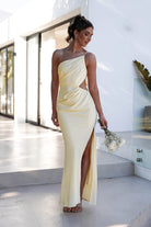 Lyra Soft Matte Satin Maxi Dress | Yellow | Oh Hello Clothing | XS (6)