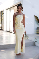 Lyra Soft Matte Satin Maxi Dress | Yellow | Oh Hello Clothing | XS (6)