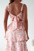 Emily Floral Ruffle Maxi Dress | Orange Print | Oh Hello Clothing | 6