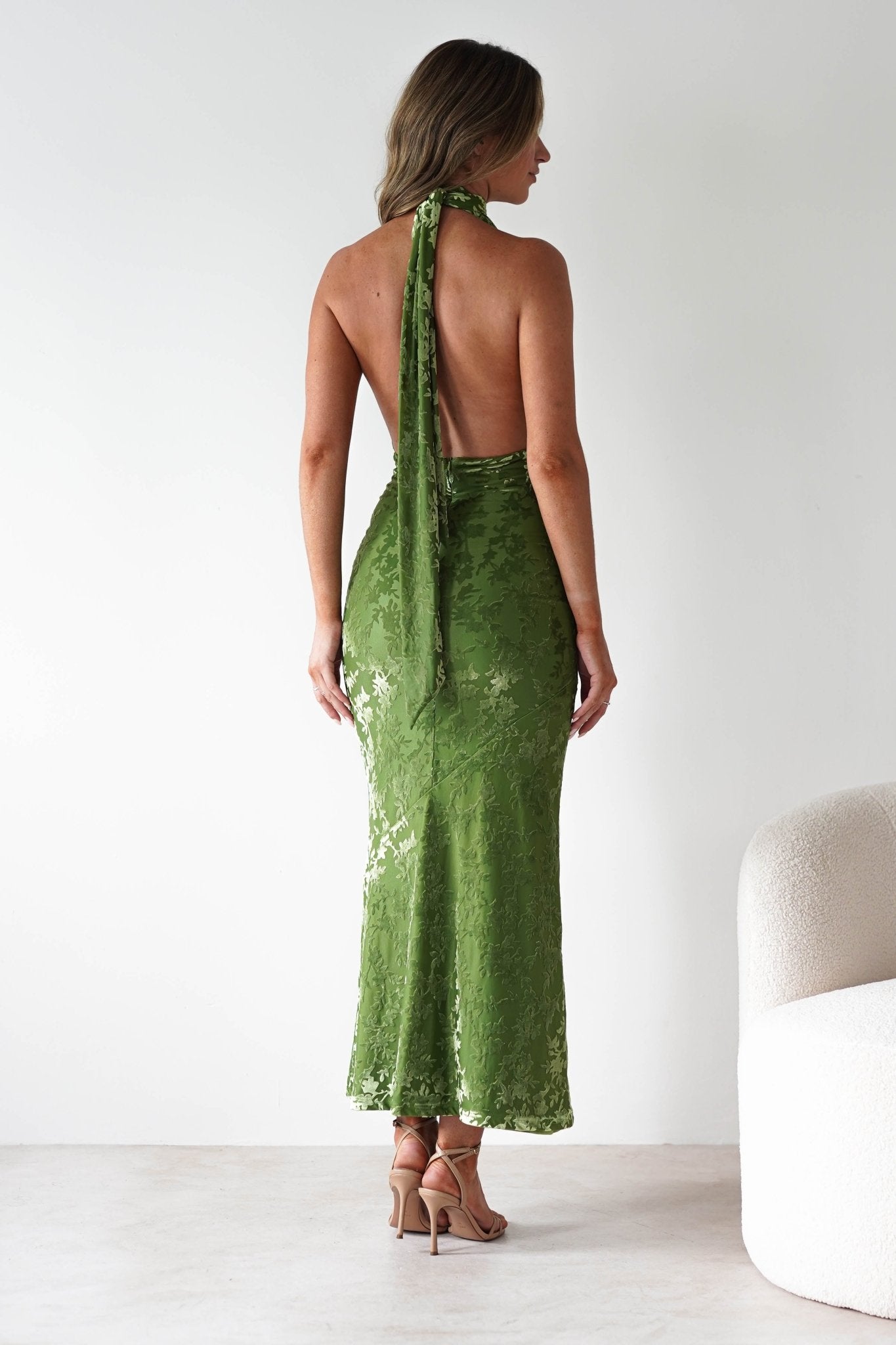 Grayson Floral Jacquard Maxi Dress | Green | Oh Hello Clothing | XS (6)