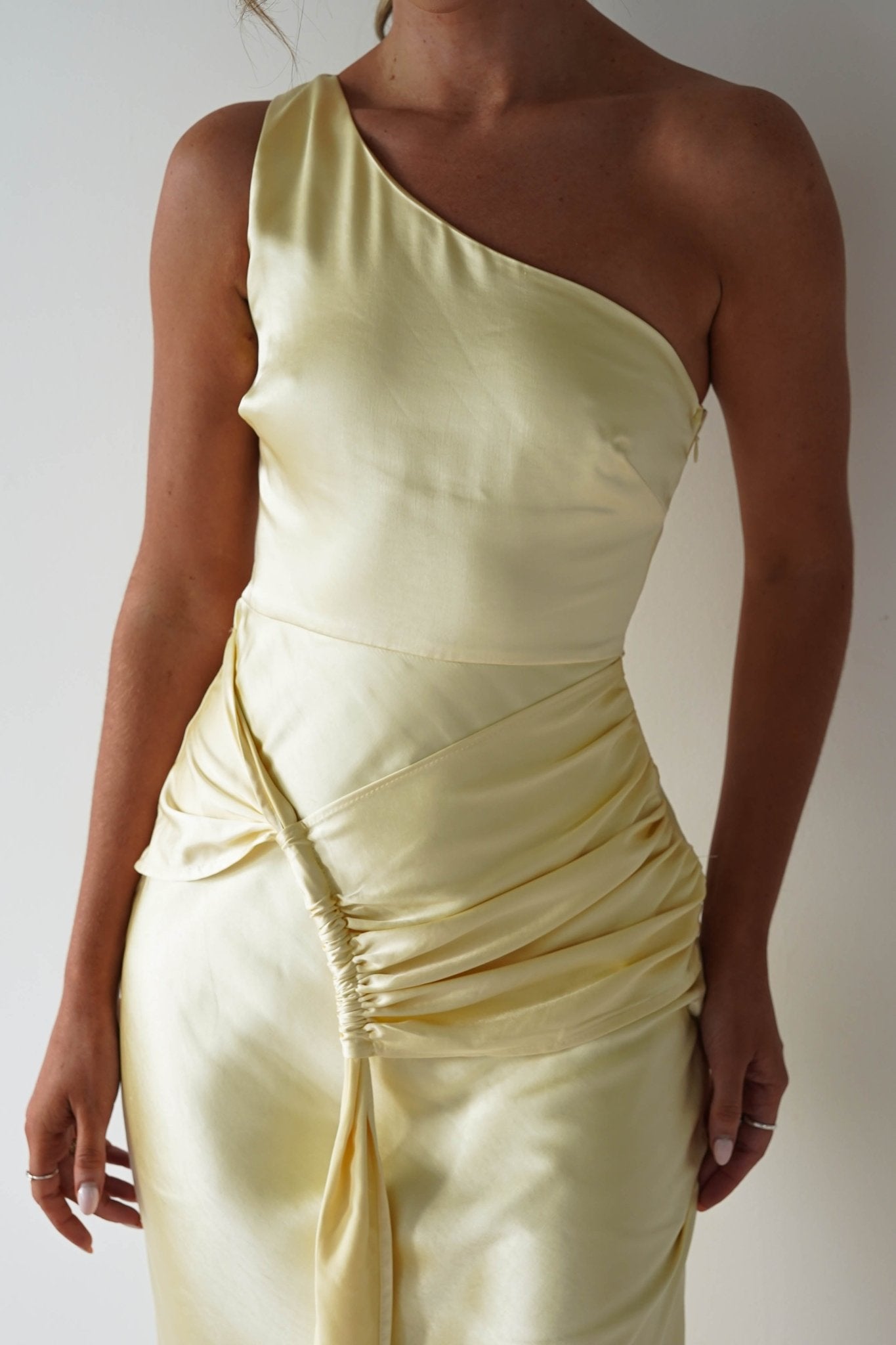 Harissa Soft Satin Maxi Dress | Yellow | Oh Hello Clothing | XS (6)
