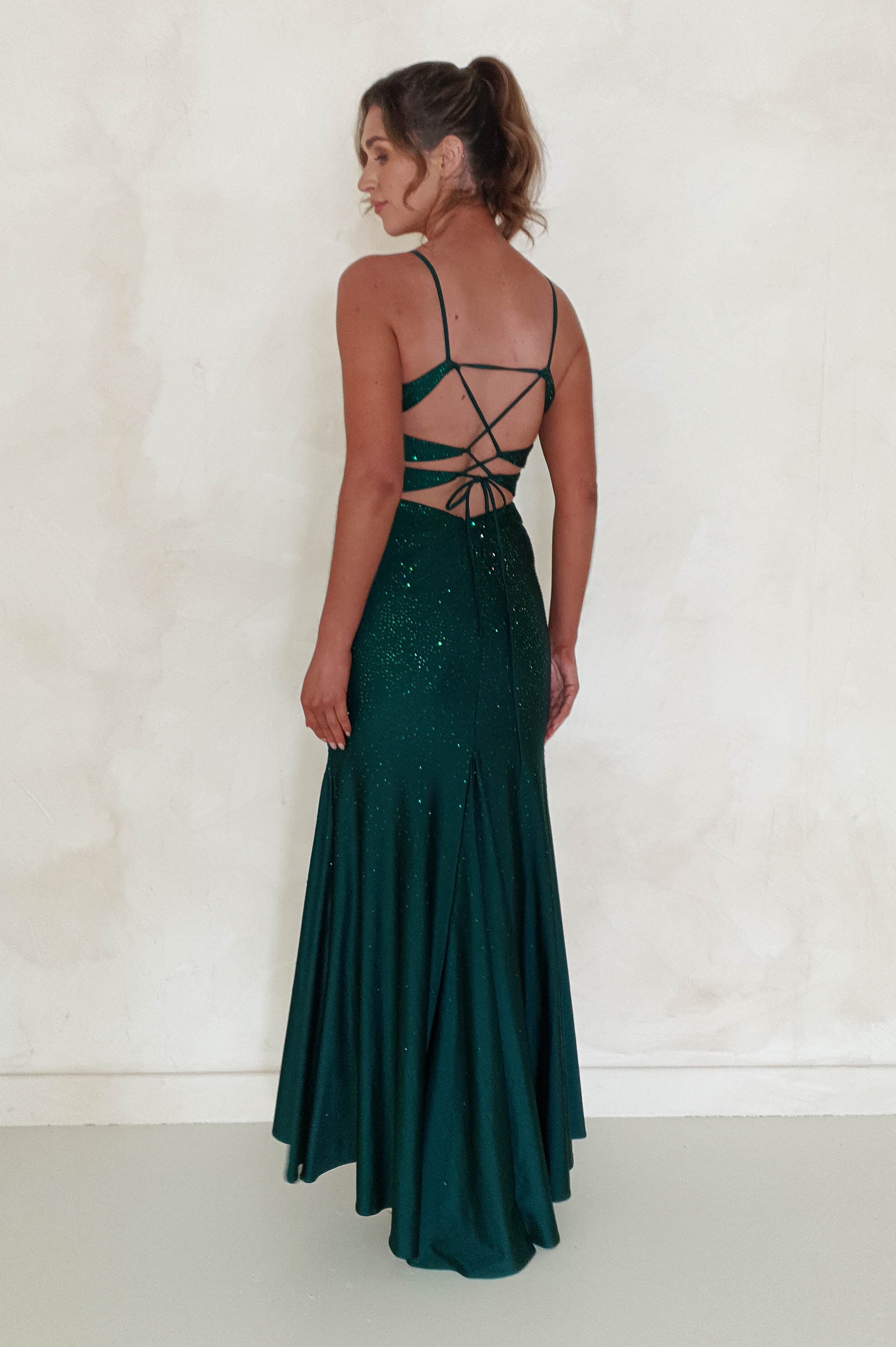 Jennifer Diamante Bodycon Gown | Dark Green - Oh Hello Clothing